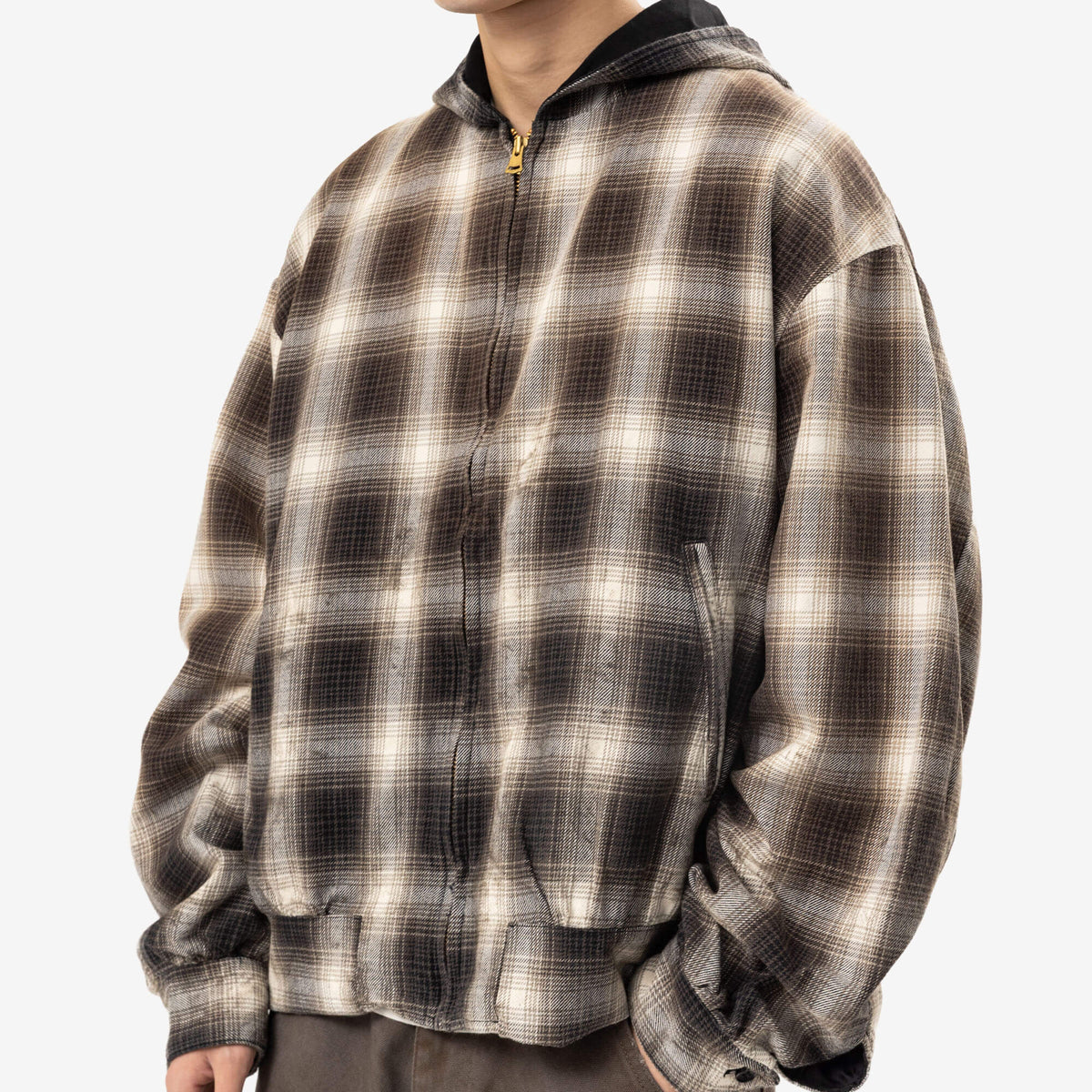 Kamiya OG Check Sun Faded Jacket Black-5