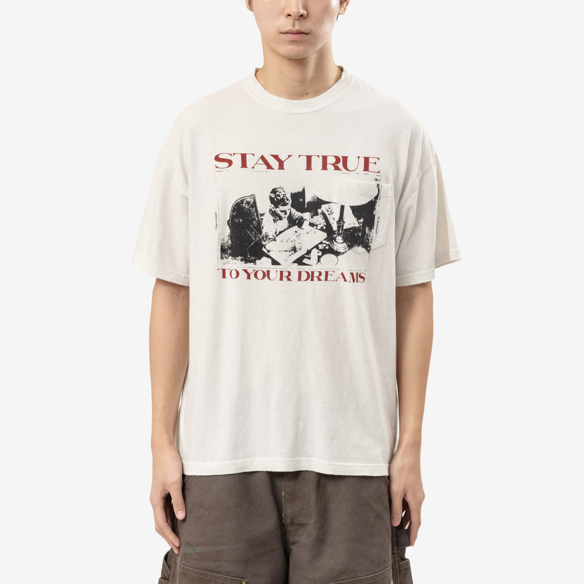 Kamiya Stay True To Your Dreams Pocket T-Shirt White-1