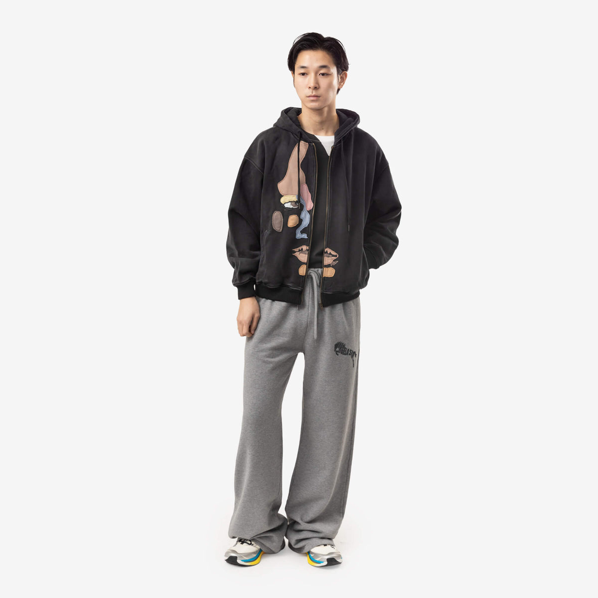 KidSuper Side Eye Face Hoody Black-2