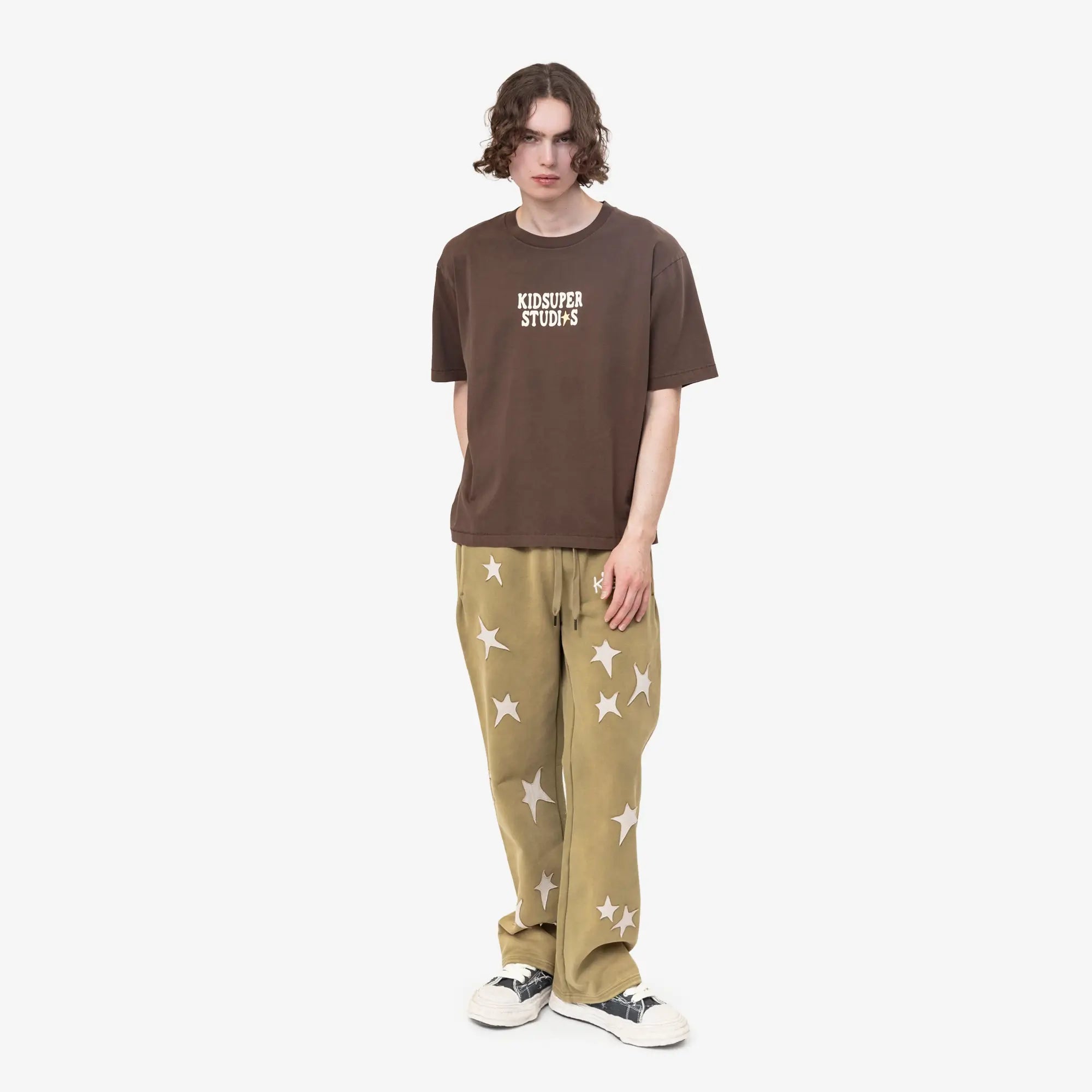 KidSuper Stars Patchwork Sweatpants Green - 2