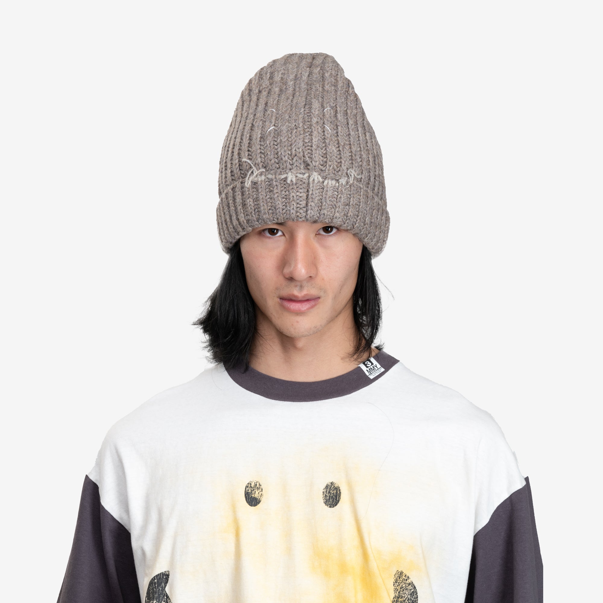 Maison Margiela Four Stitches Mending Beanie Walnut - 2