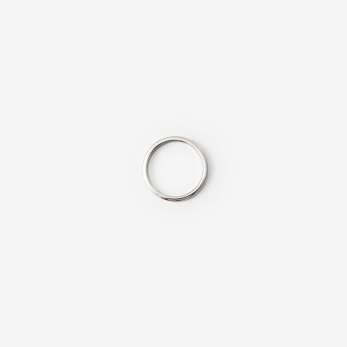 Maison Margiela Logo Reference 4mm Ring Polished Silver Rhodium-3