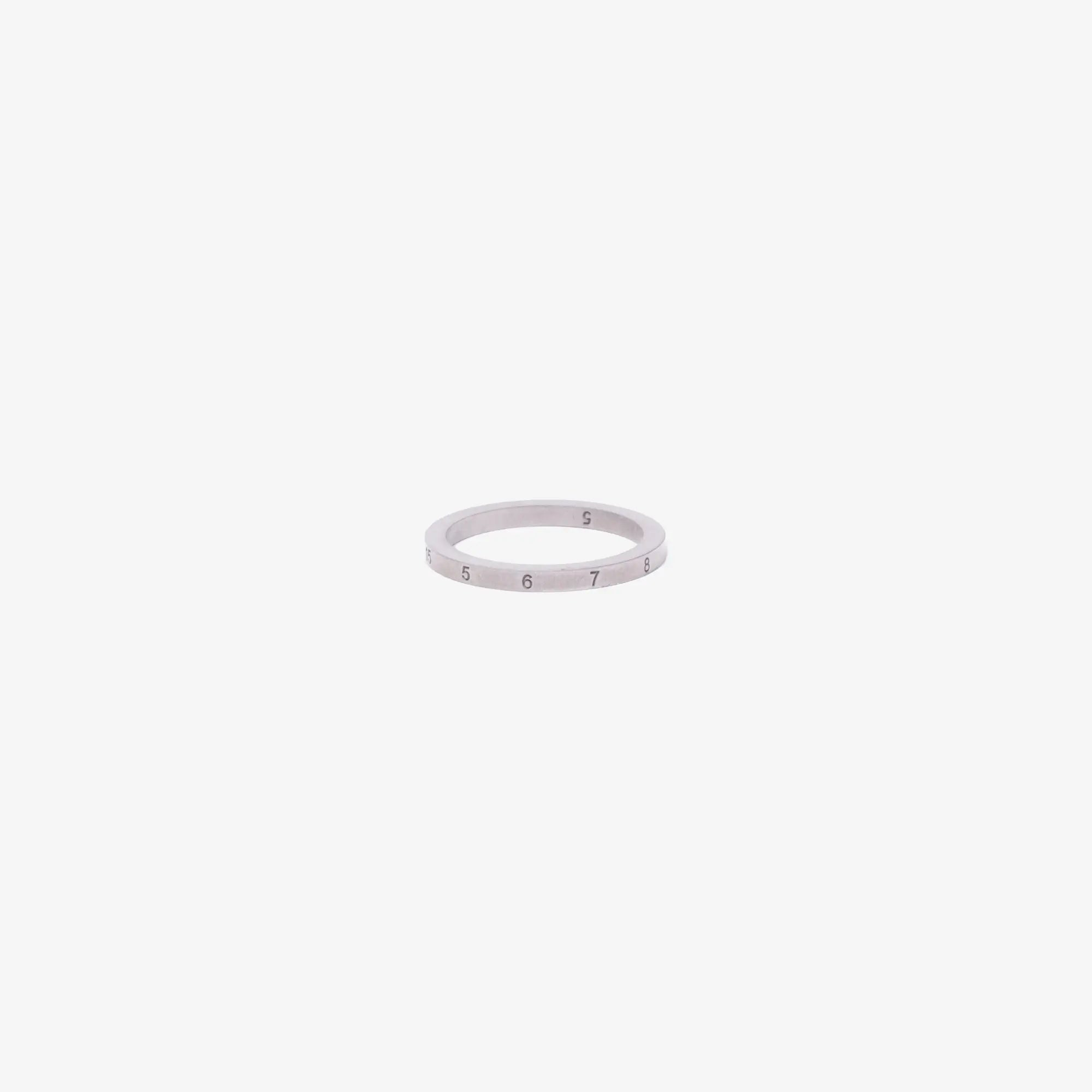 Maison Margiela Numeric Silver 2mm Ring Silver - 3