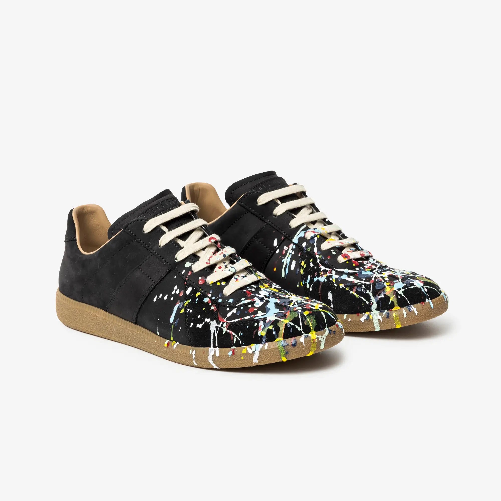 Maison Margiela Paint Replica Sneakers Black - 1