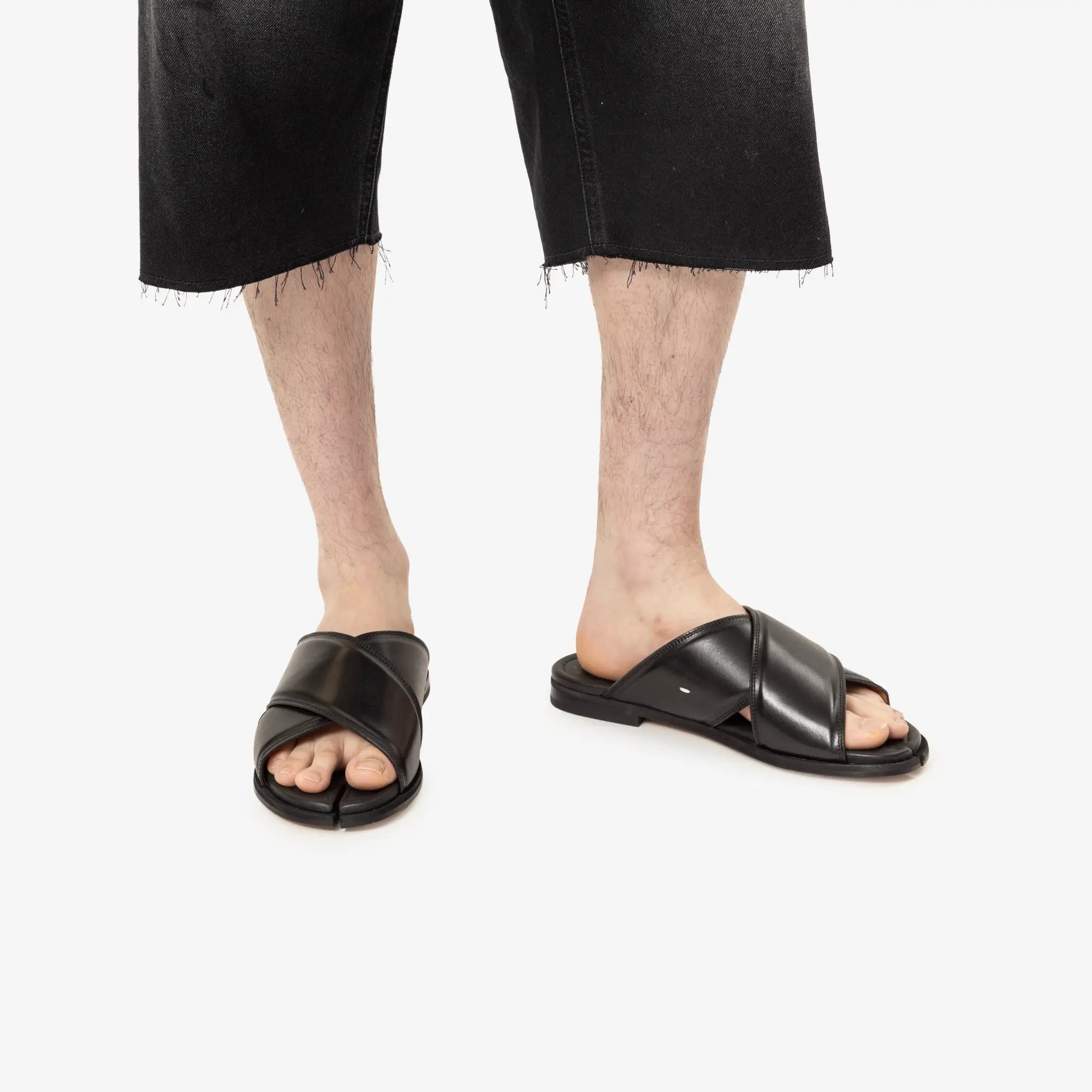 Maison Margiela Tabi Numbers Crossed Sandal Black - 2