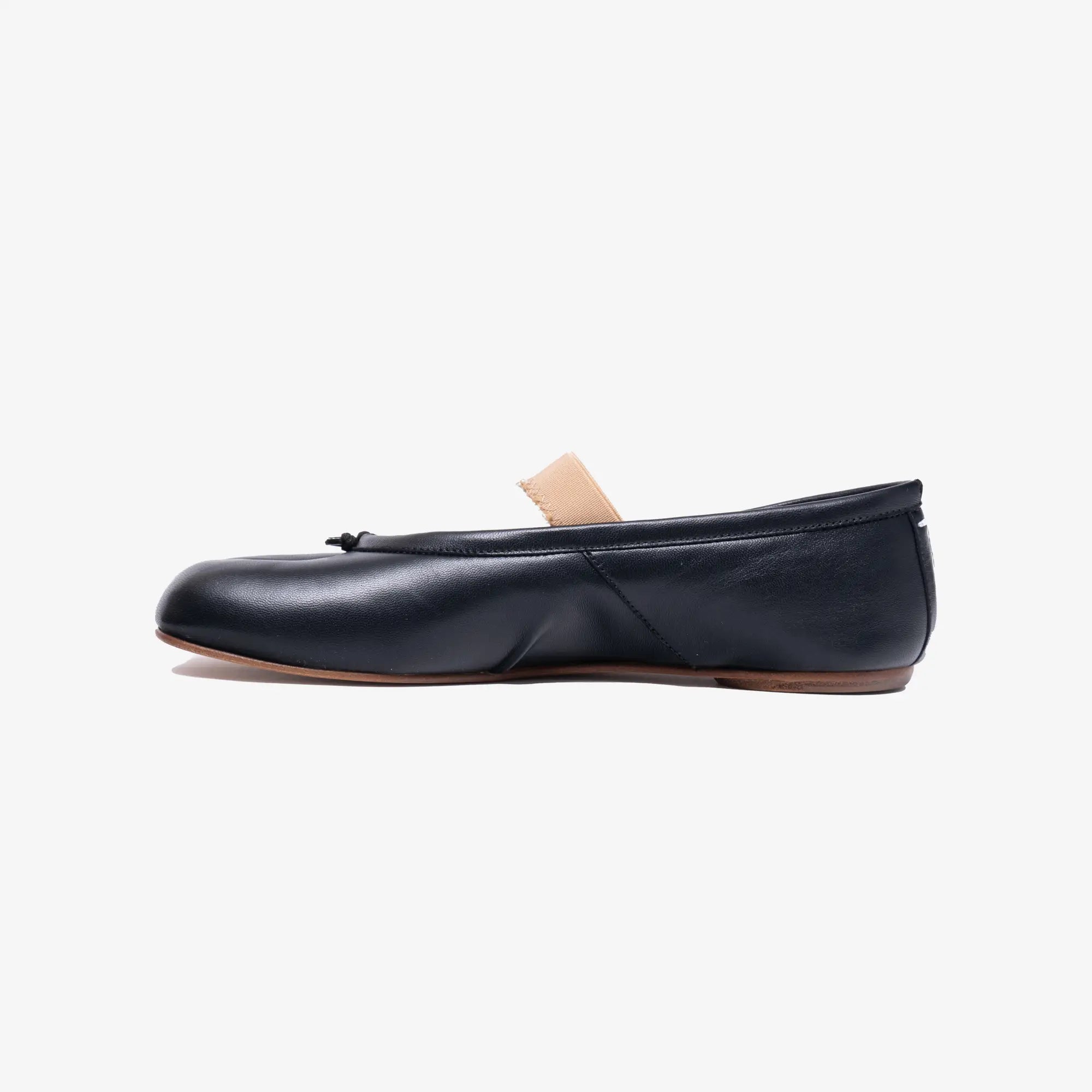 Maison Margiela Womens Elastic Tabi Ballerina Flats Black - 5