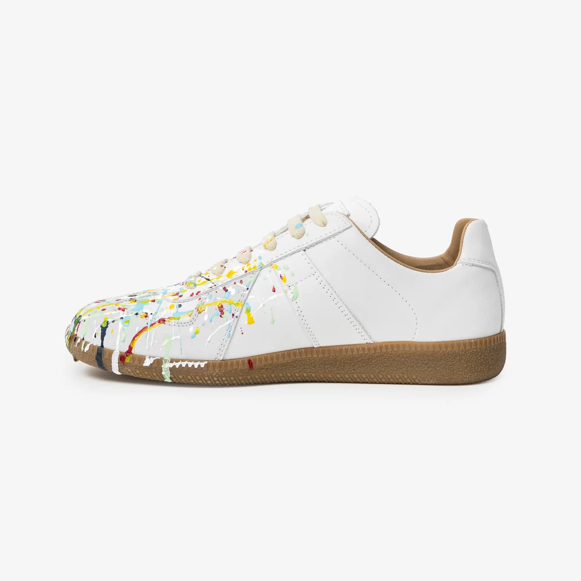 Maison Margiela Womens Paint Replica Sneakers White - 2