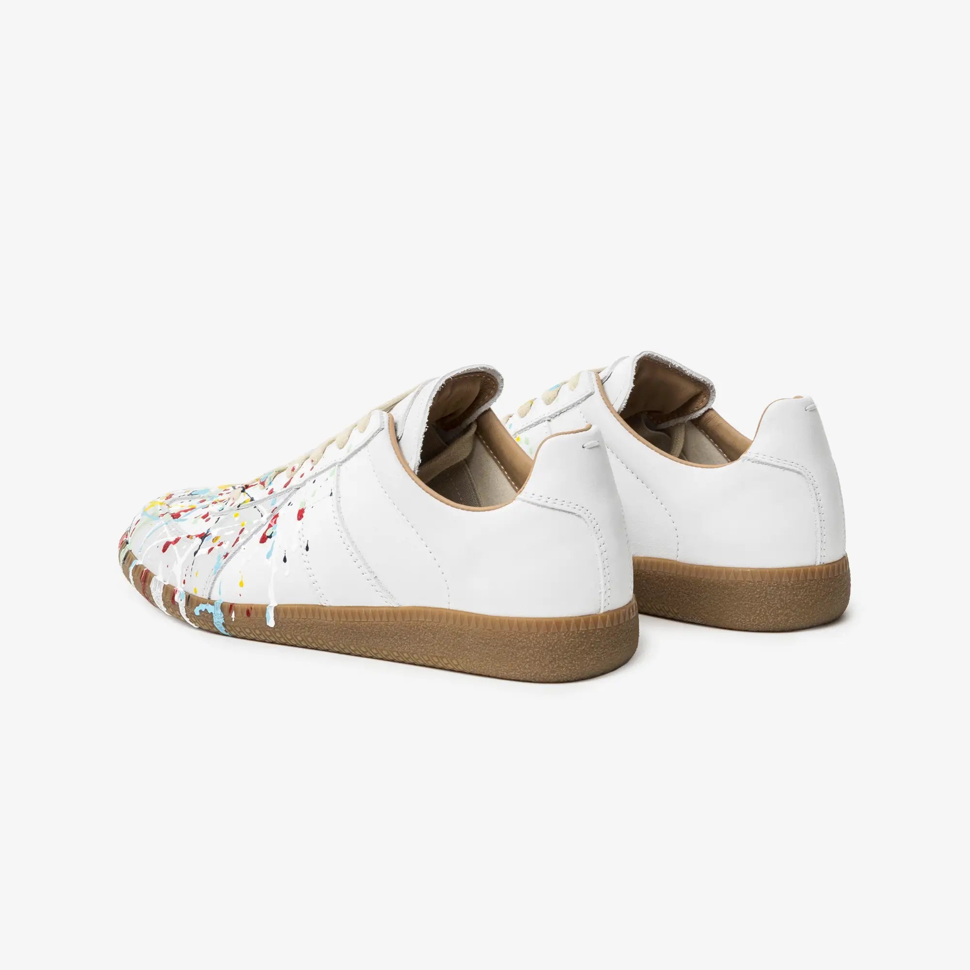 Maison Margiela Womens Paint Replica Sneakers White - 4
