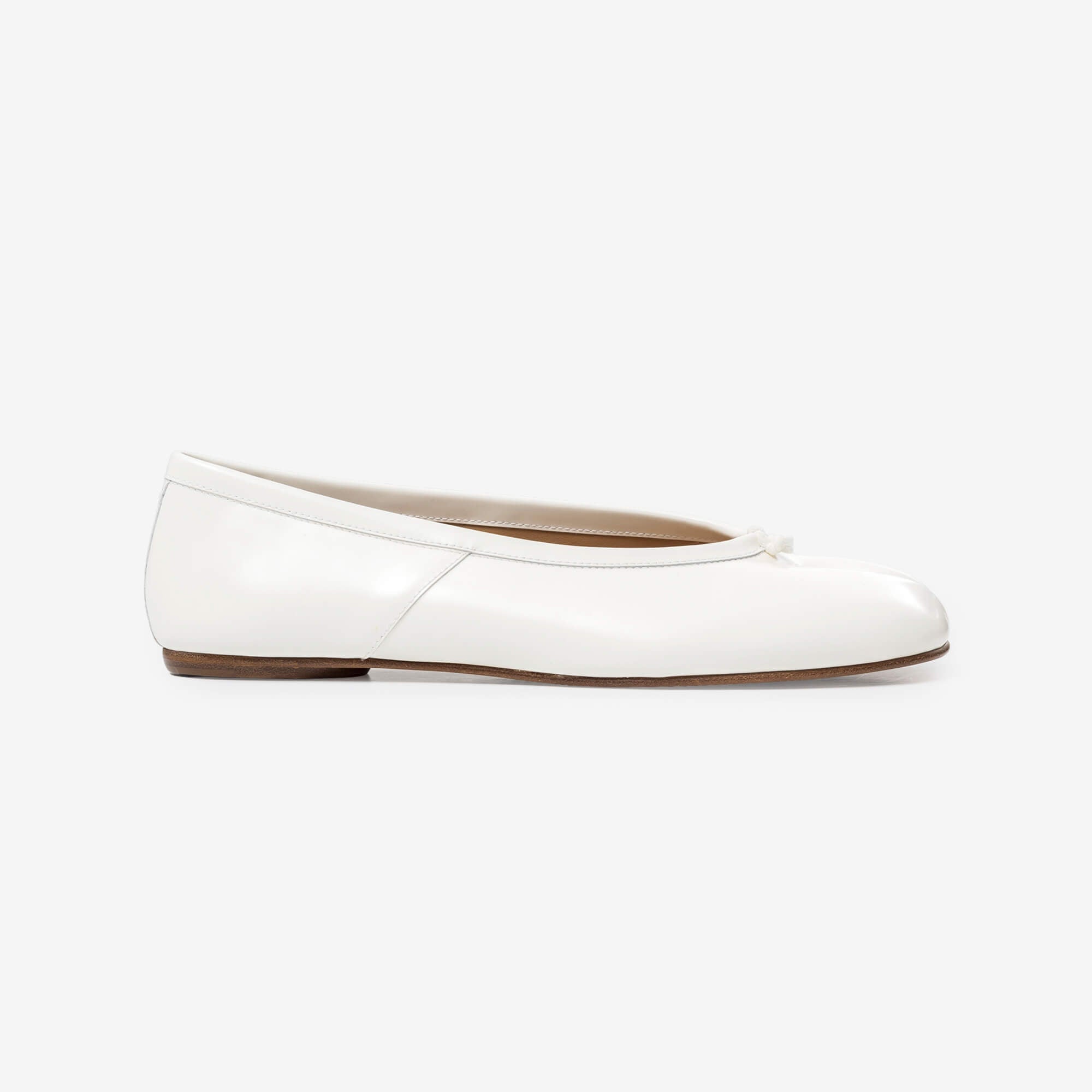 Maison Margiela Womens Tabi Ballerina Flats White-2
