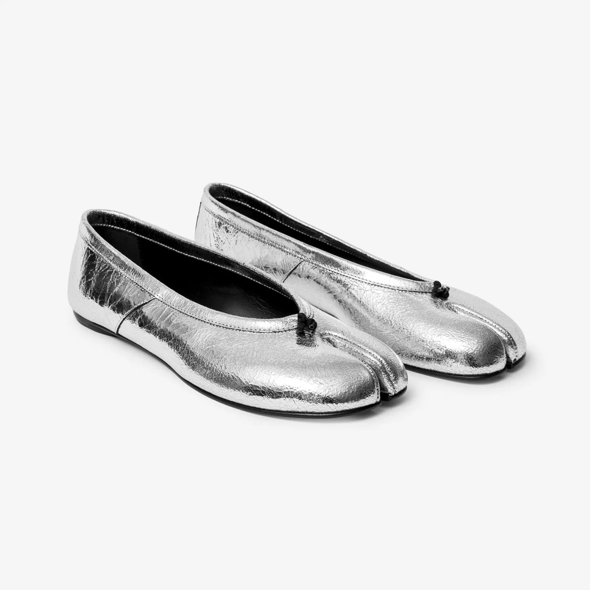 Maison Margiela Womens Tabi Broken Mirror New Ballerina Silver - 1