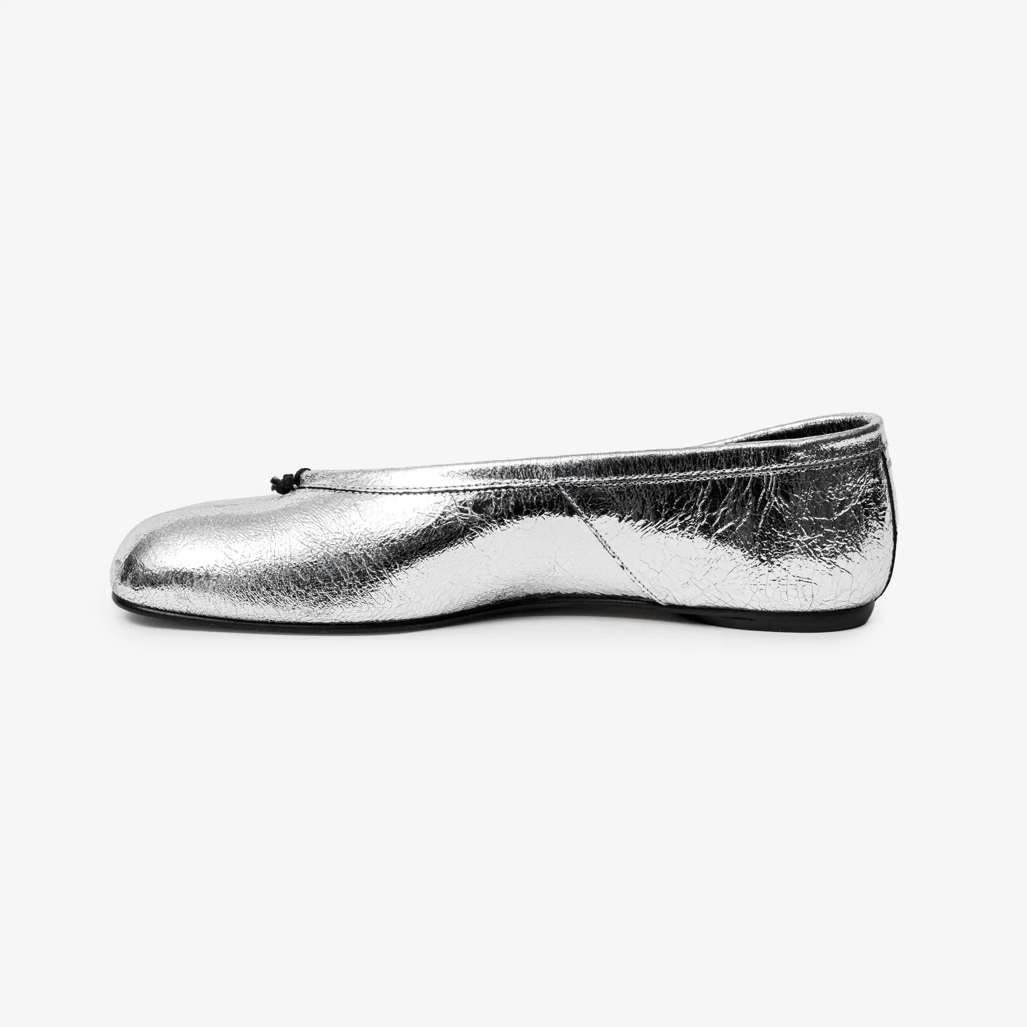 Maison Margiela Womens Tabi Broken Mirror New Ballerina Silver - 2