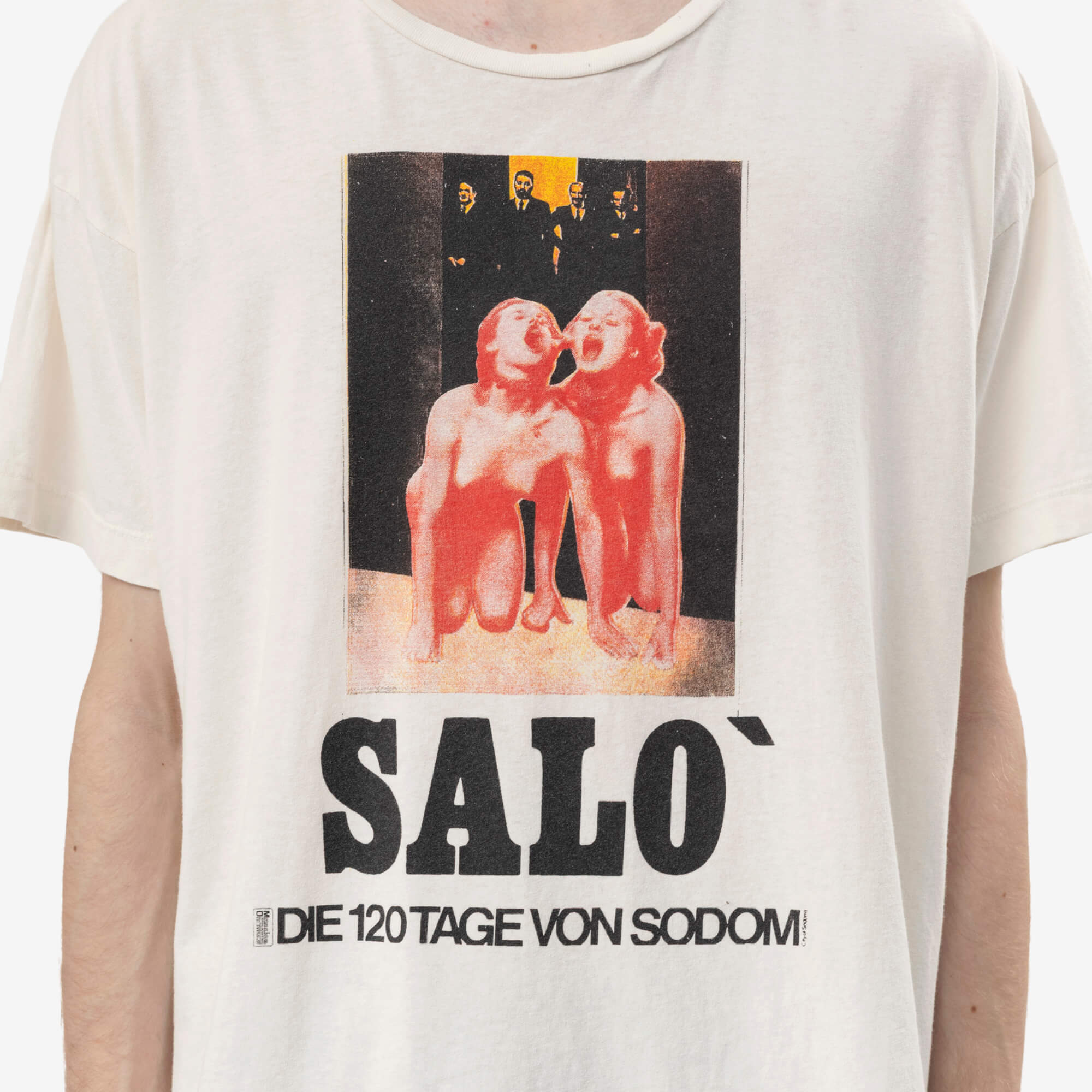 Marking Distance Distressed Salo T-Shirt Natural White-5