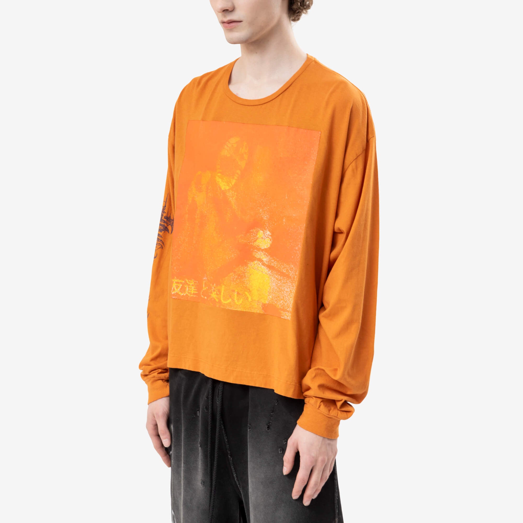 Marking Distance Fun with Friends Long Sleeve T-Shirt Safety Orange-3