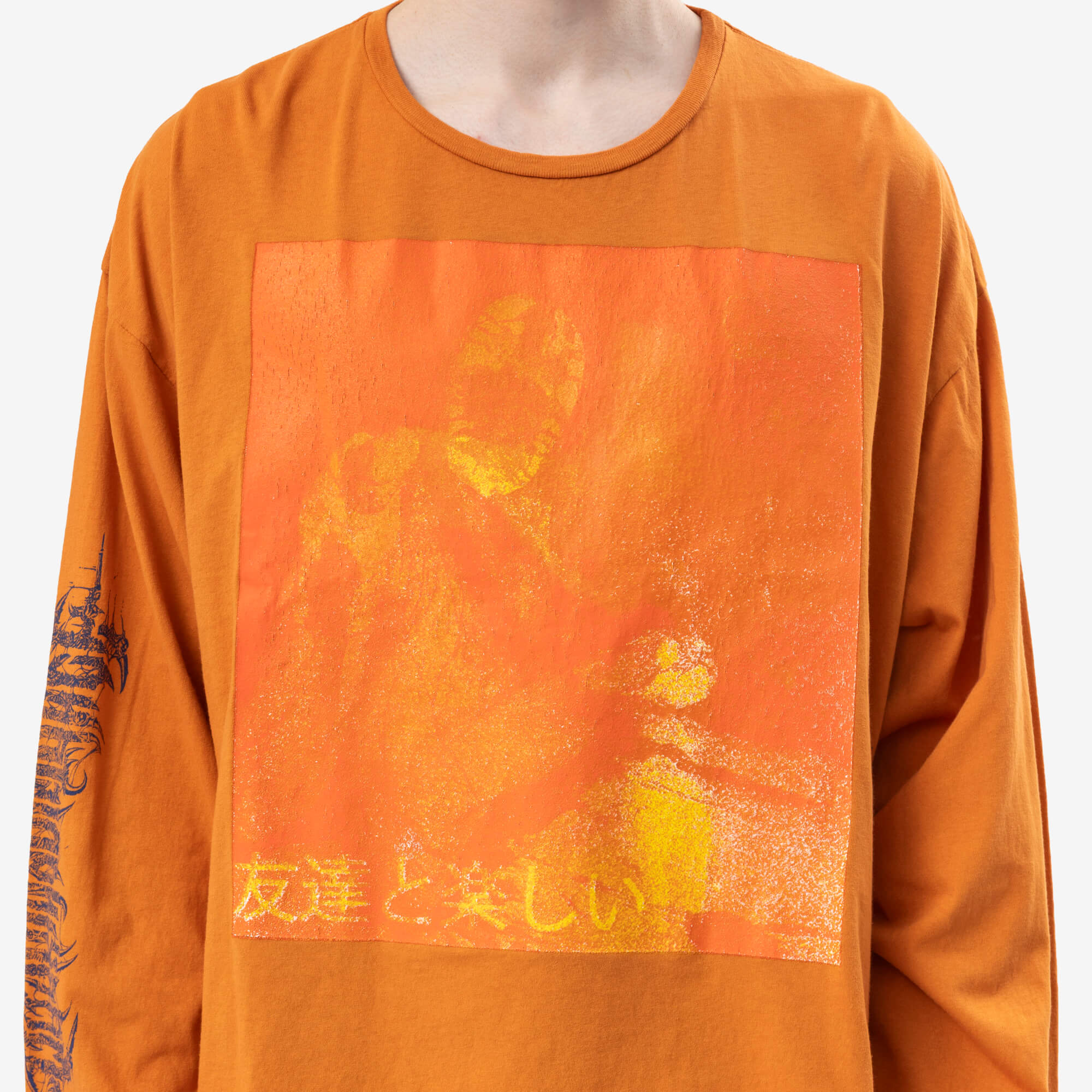 Marking Distance Fun with Friends Long Sleeve T-Shirt Safety Orange-5