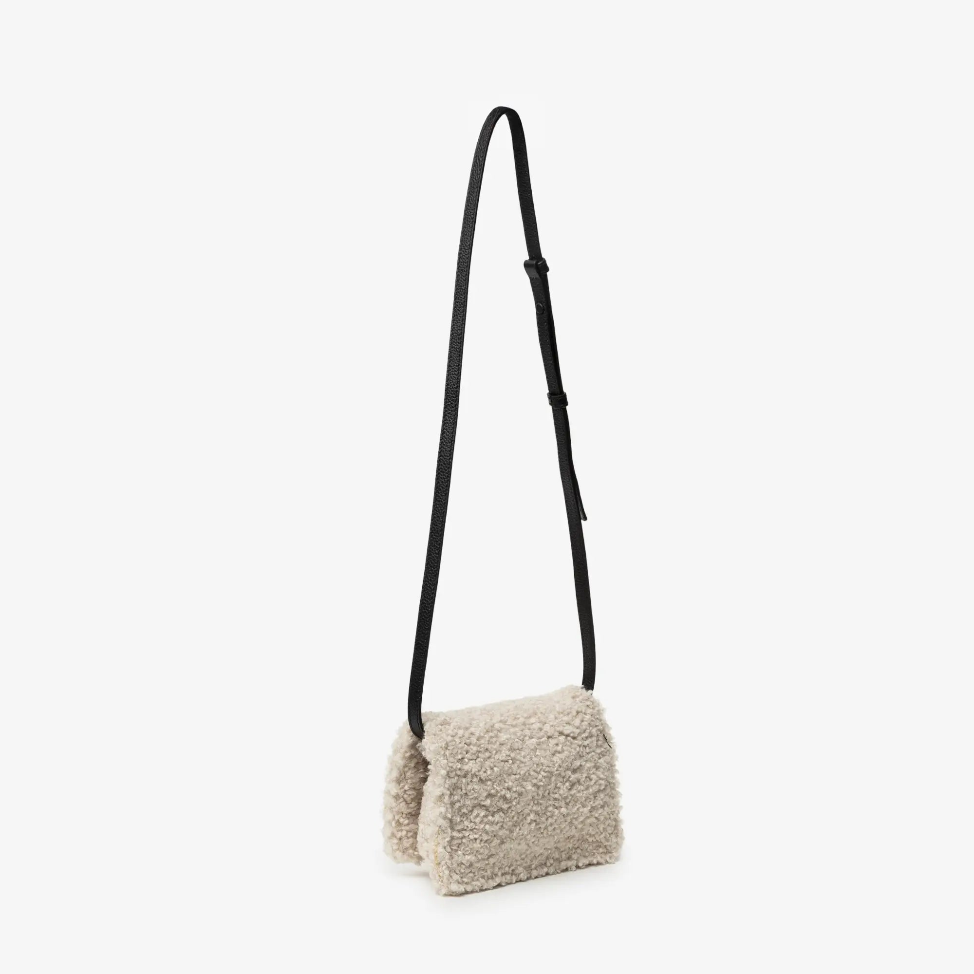 MARNI Curly Fur Crossbody Bag Silk White - 4