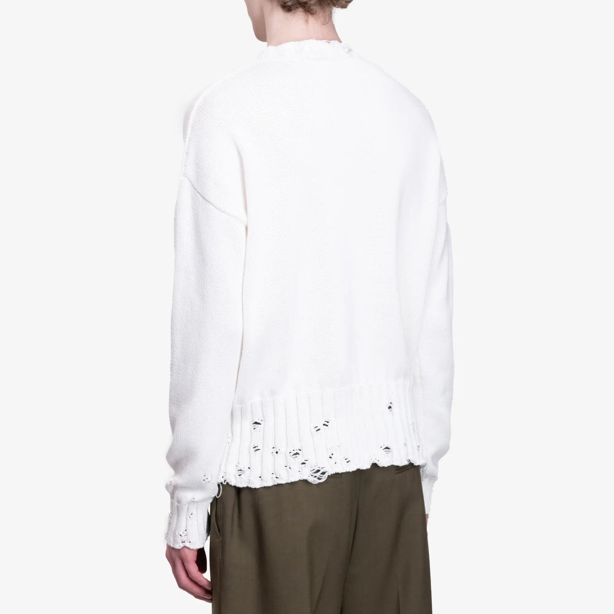 MARNI Dishevelled Sweater Lily White - 4