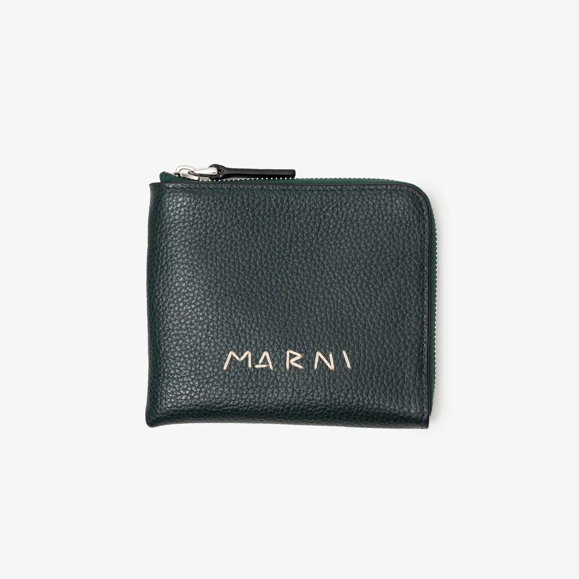 MARNI Mending Zip Around Wallet Dark Petrol - 1