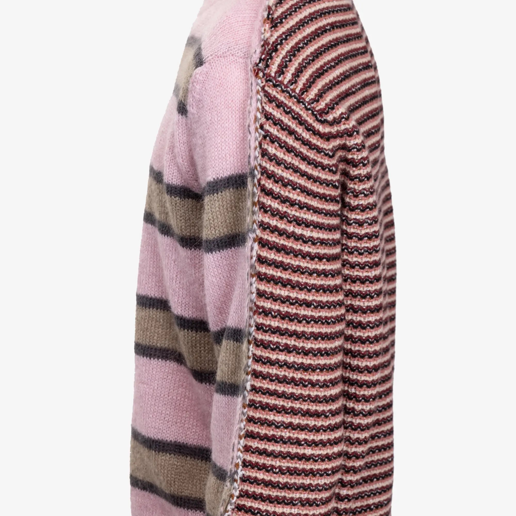 MARNI Mix Stripe Sweater Soft Pink - 5