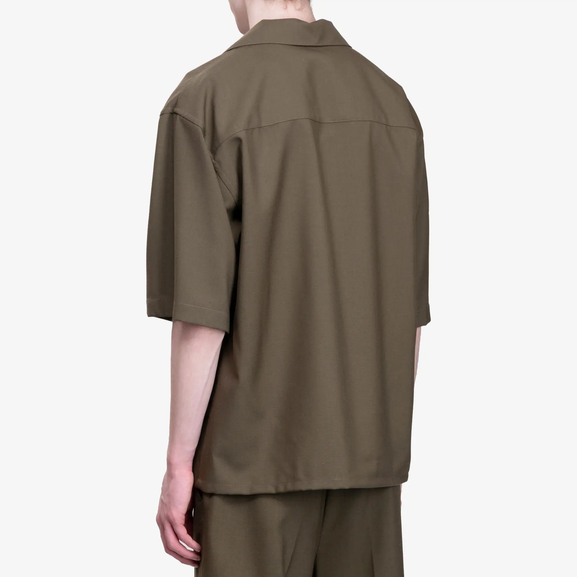 MARNI Tropical Wool Bowling Shirt Deep Sage - 4