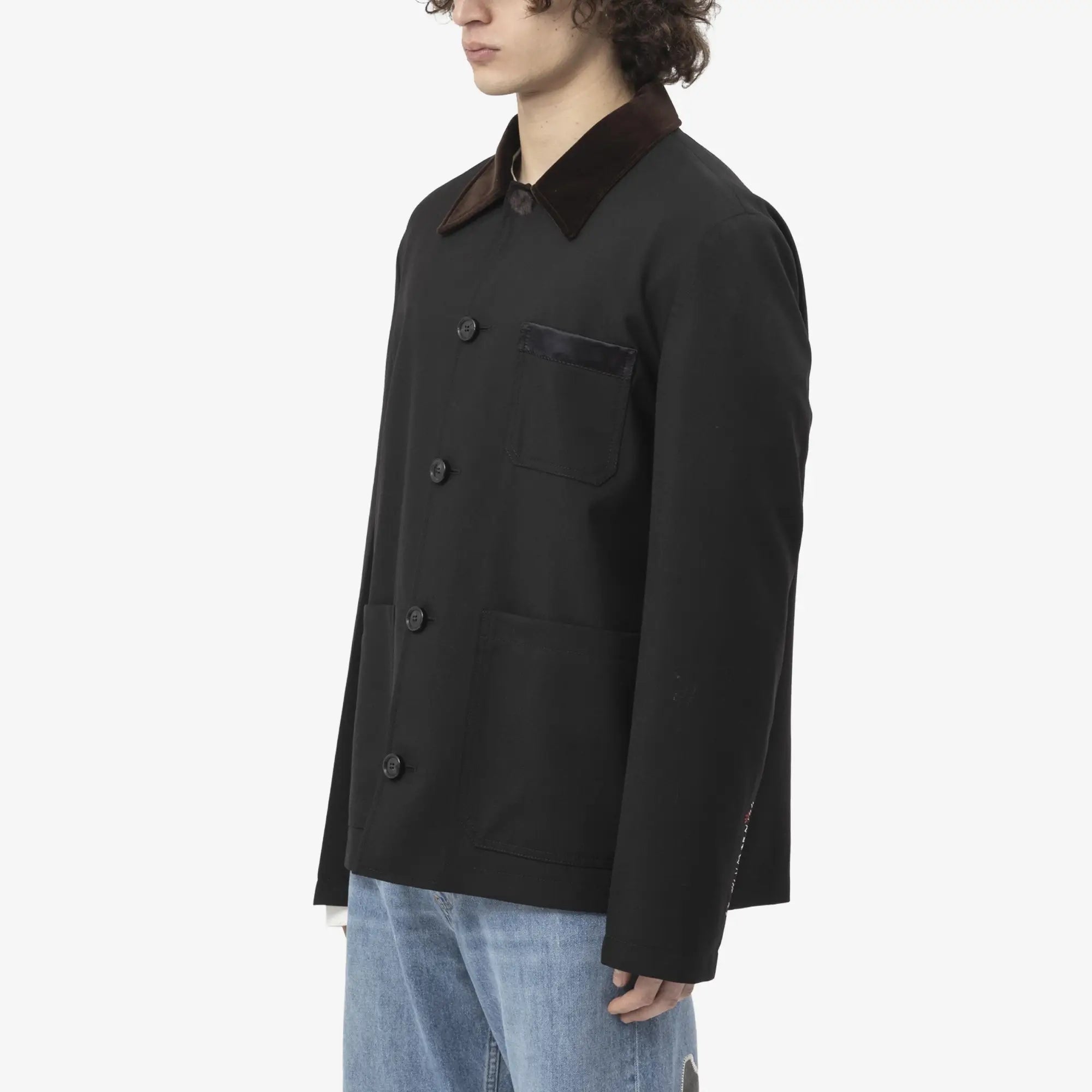 MARNI Tropical Wool Workwear Jacket Black - 3