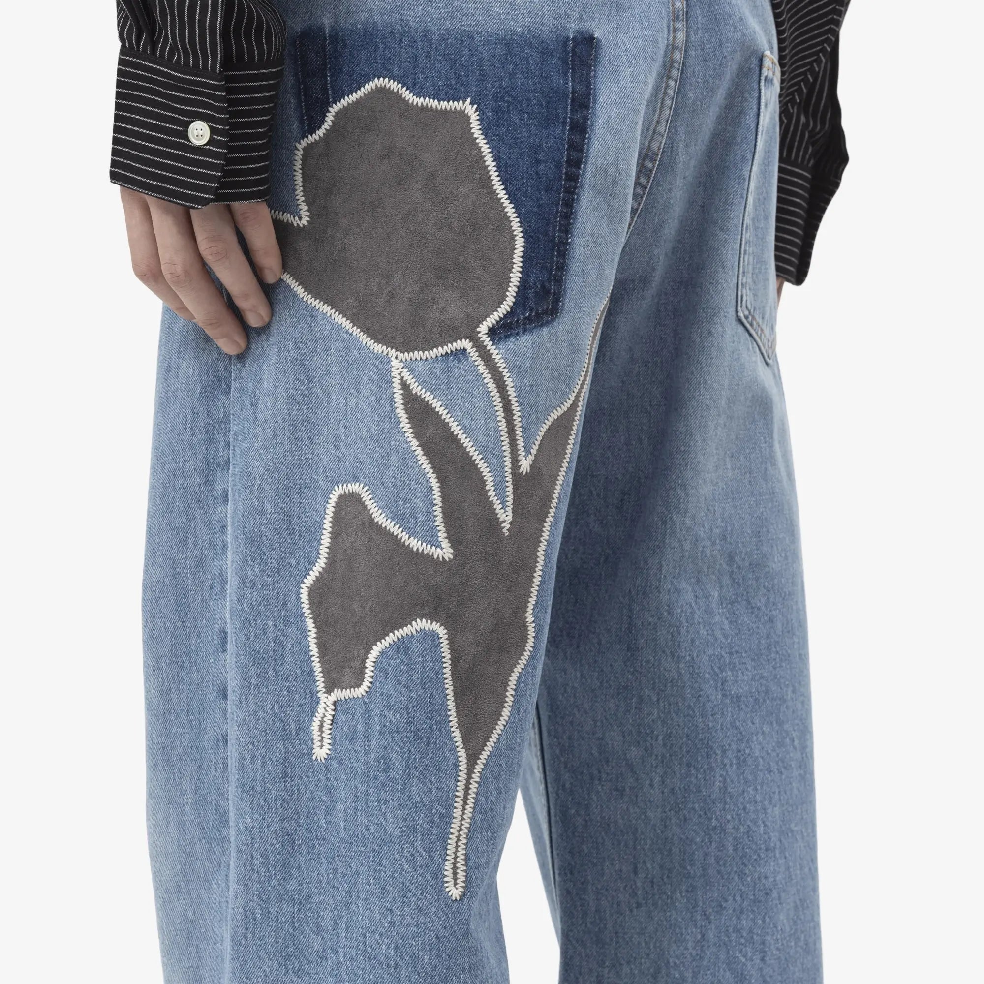 MARNI Velvet Waist Jeans Deep Blue - 5