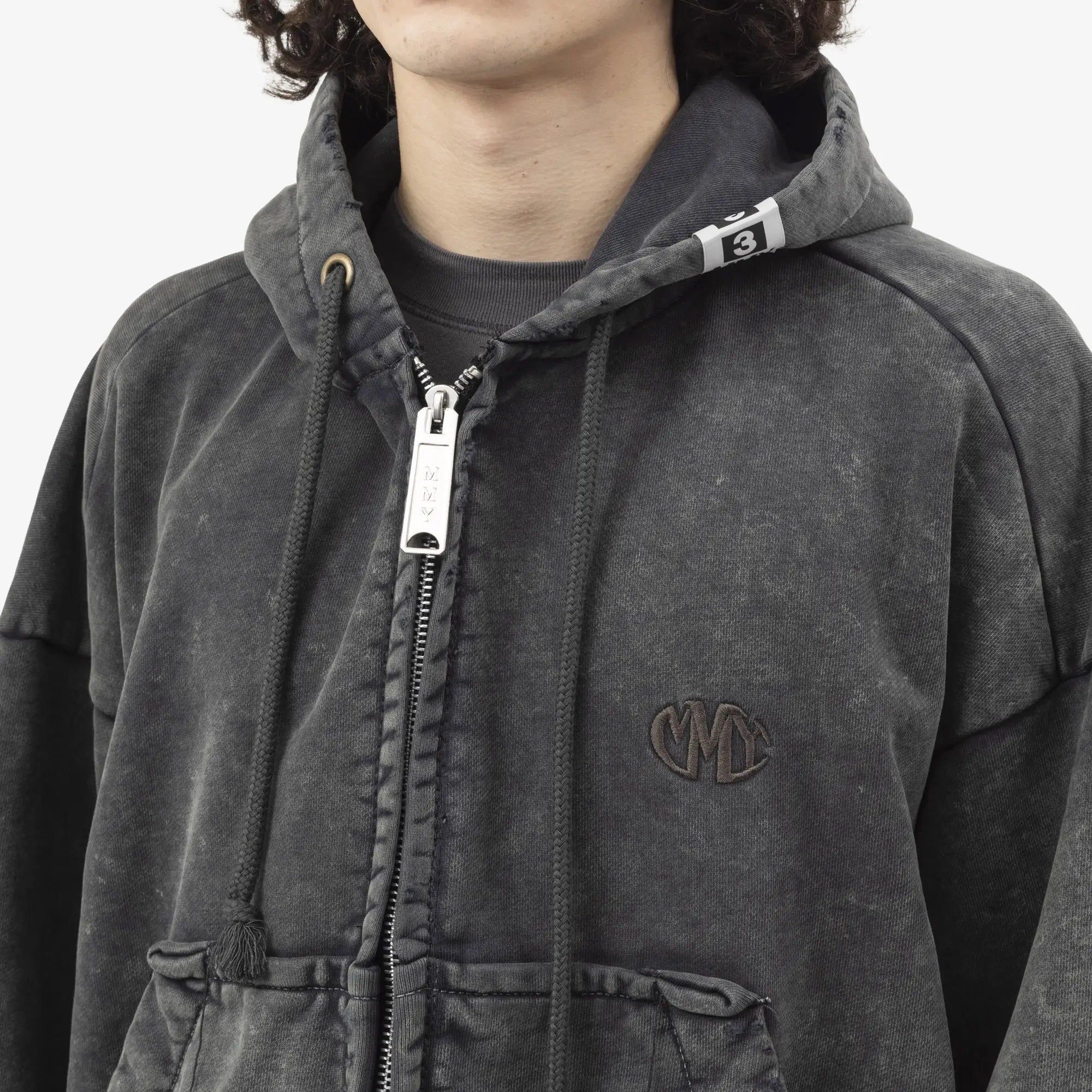 Mihara Yasuhiro Amateur Sewn Wide Back Parka Black - 5