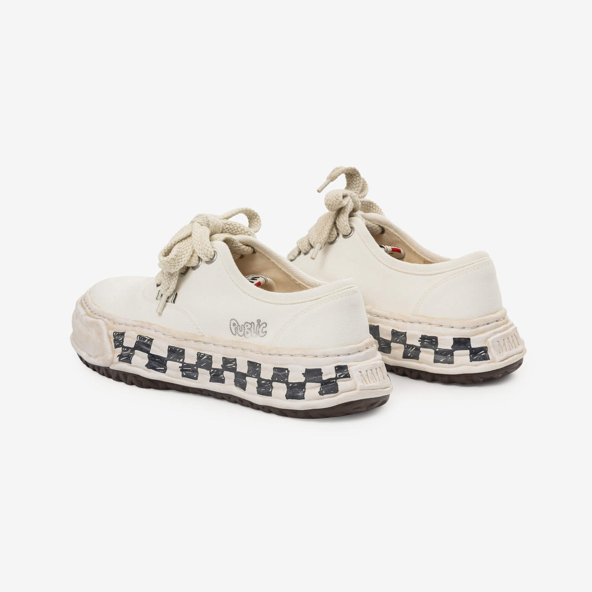Mihara Yasuhiro Baker26 Graffiti Sole Low-Top Sneakers White-5