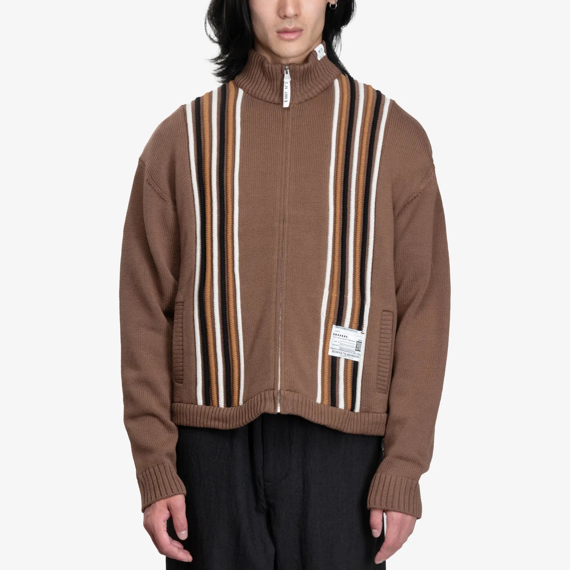Photo of Mihara Yasuhiro Bedwin Bulky Knit Zip Cardigan - 1