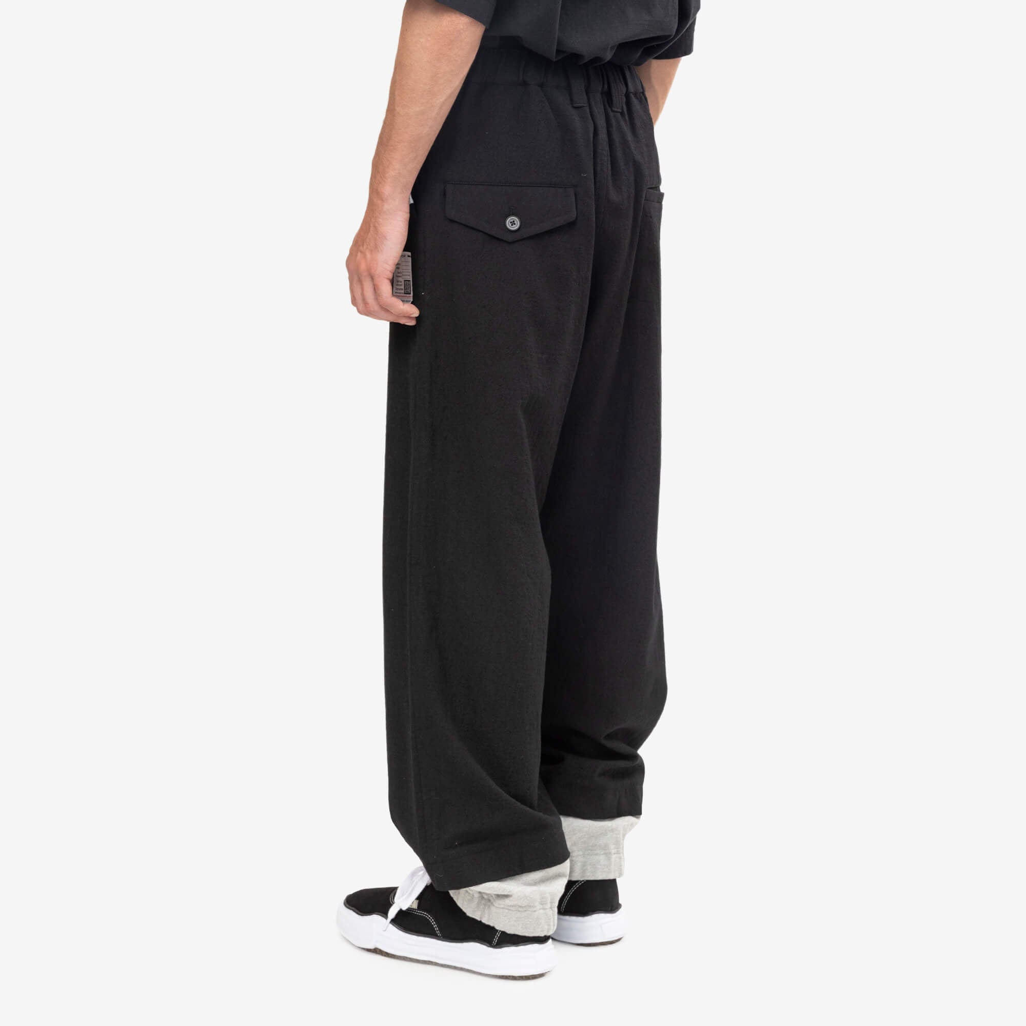 Mihara Yasuhiro Bottom Layered Trousers Black-4