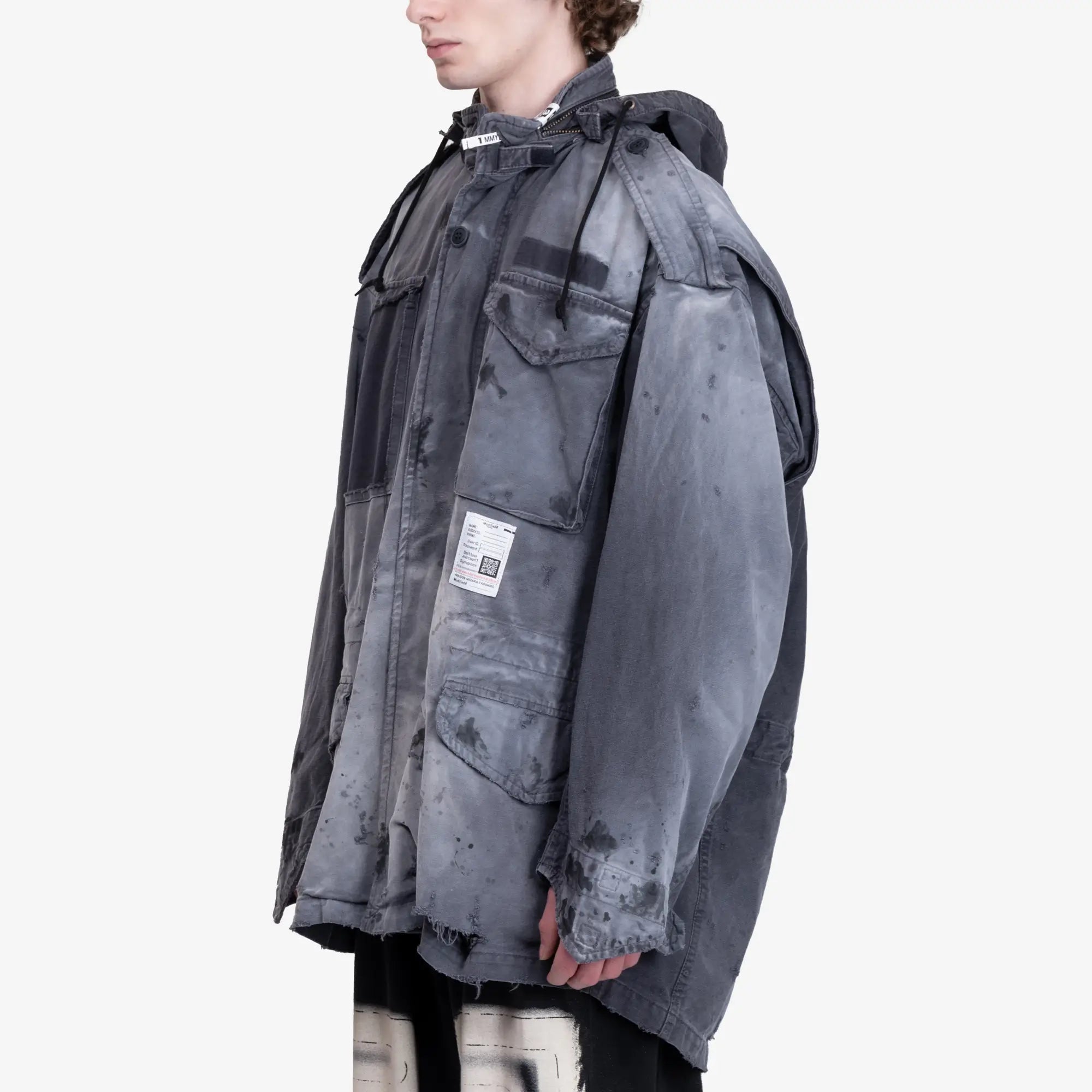 Mihara Yasuhiro Distressed M - 65 Jacket Black - 3