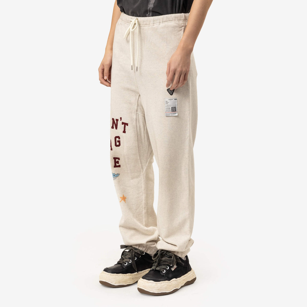 Mihara Yasuhiro Kids Doodle Sweatpants White-3