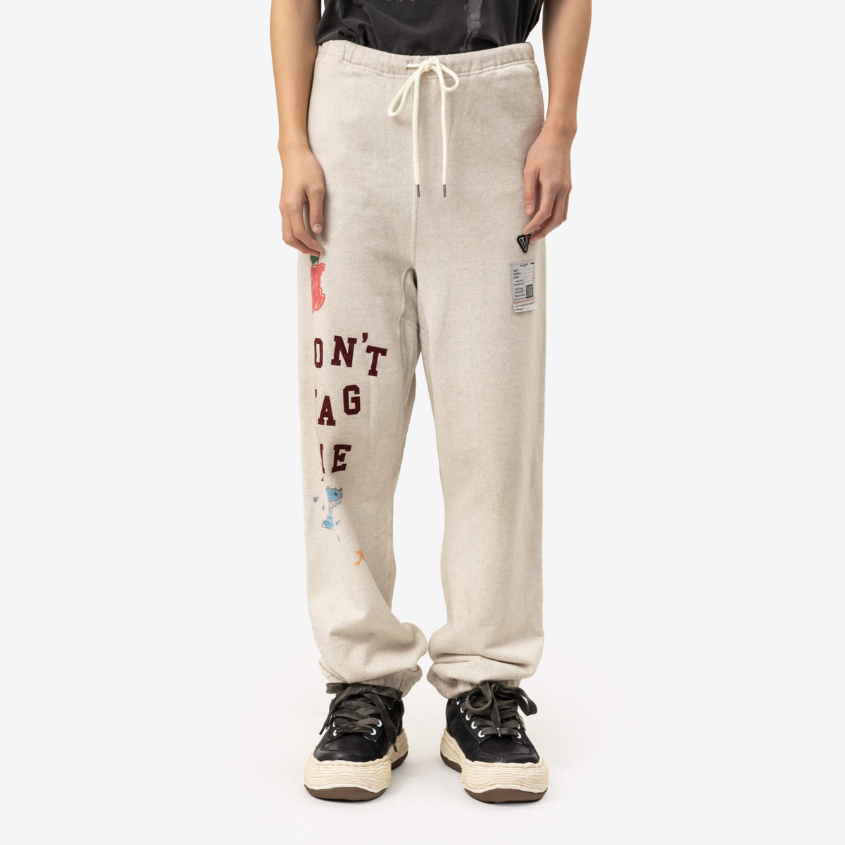 Mihara Yasuhiro Kids Doodle Sweatpants White-1