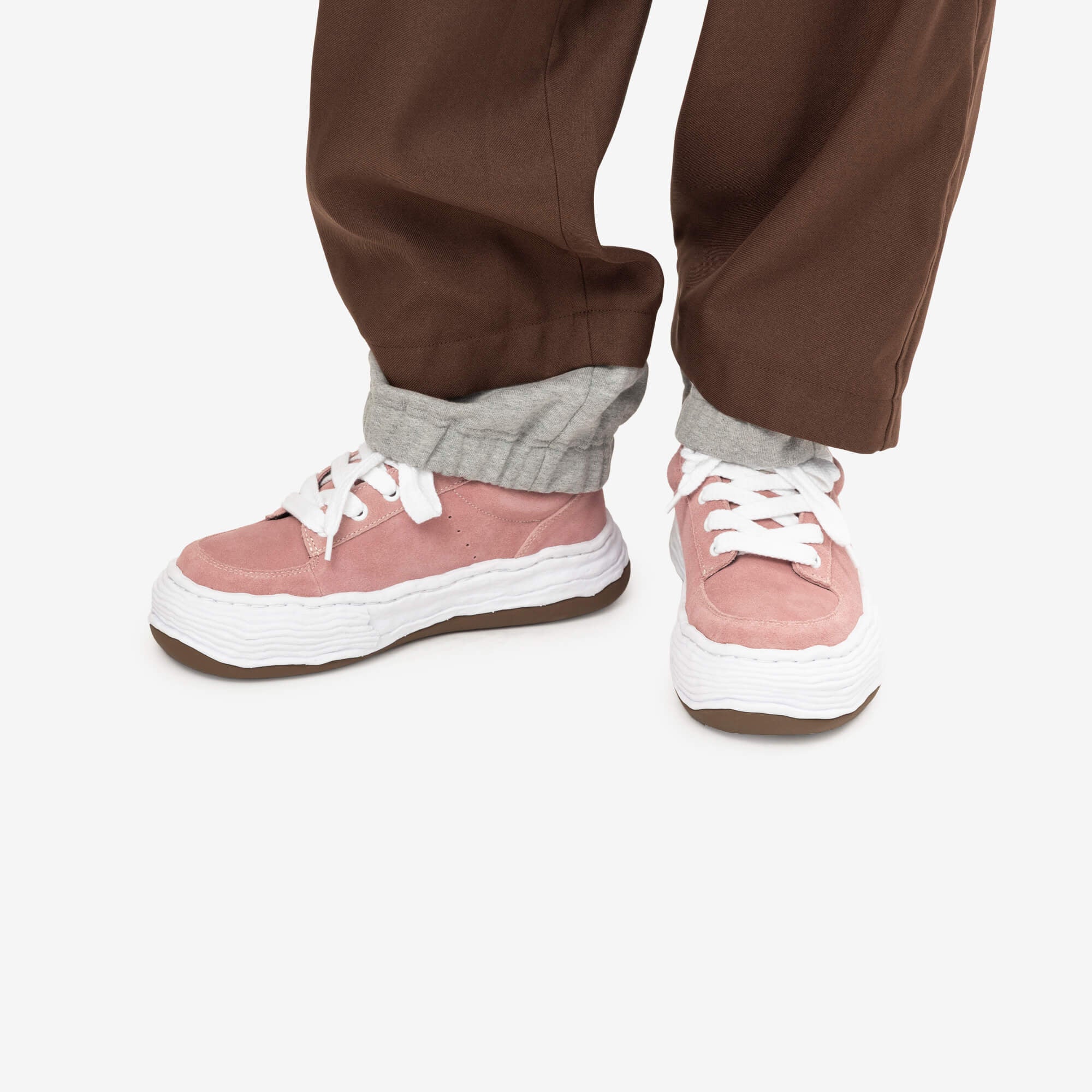 Mihara Yasuhiro Oliver Suede Low-Top Sneaker Pink-2