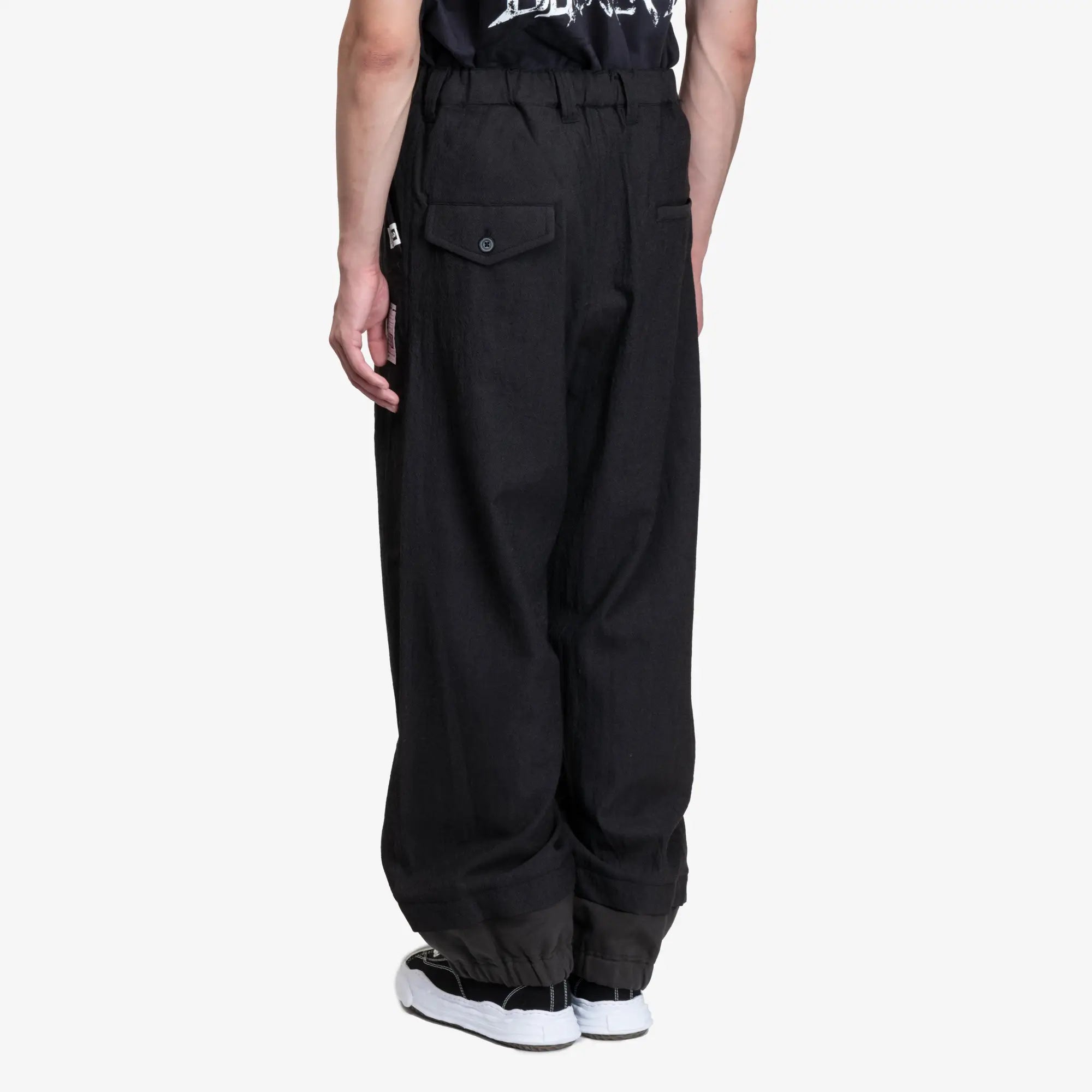 Photo of Mihara Yasuhiro Sleeve Layered Wool Trousers - 4