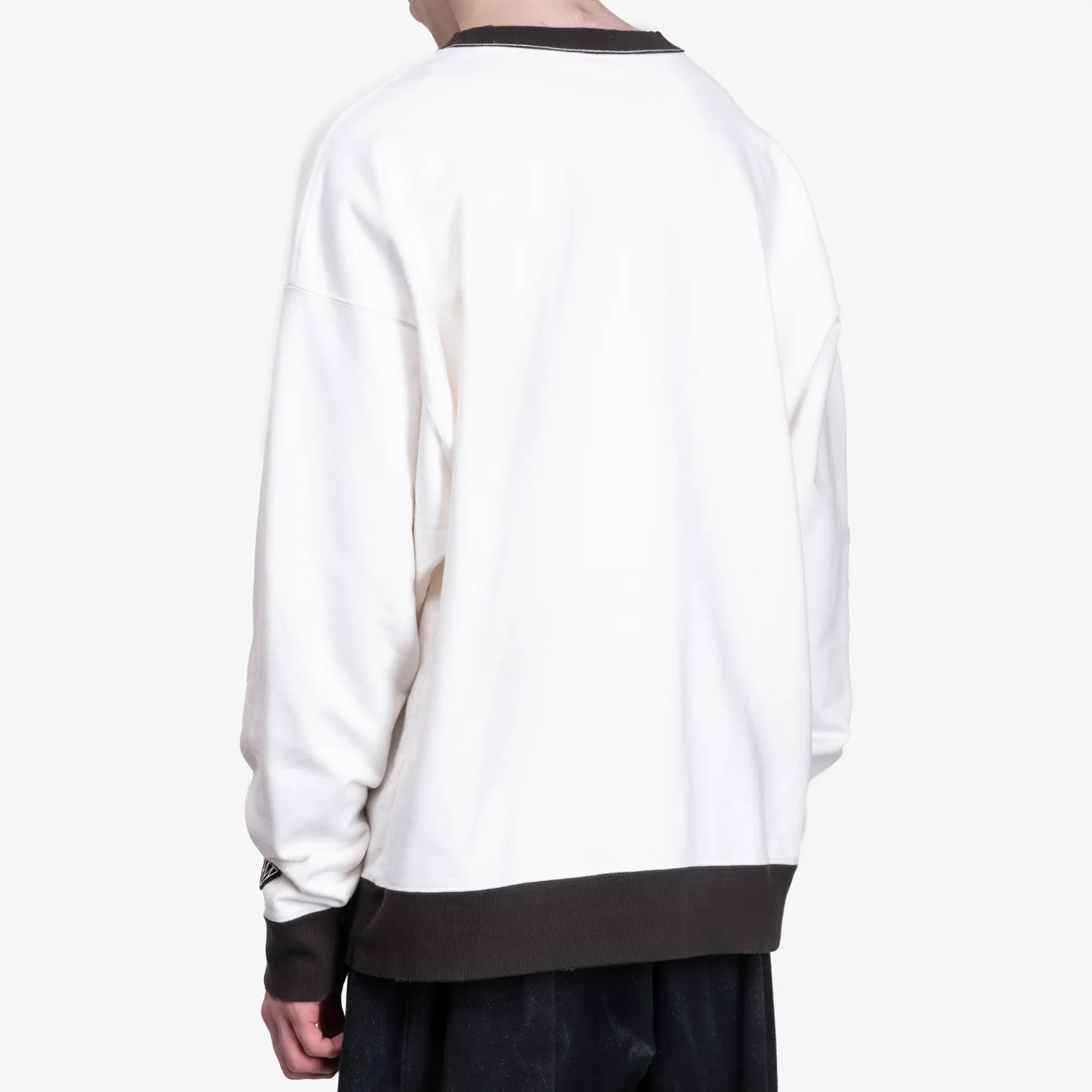 Mihara Yasuhiro Smiley Face Distressed Sweatshirt White - 4