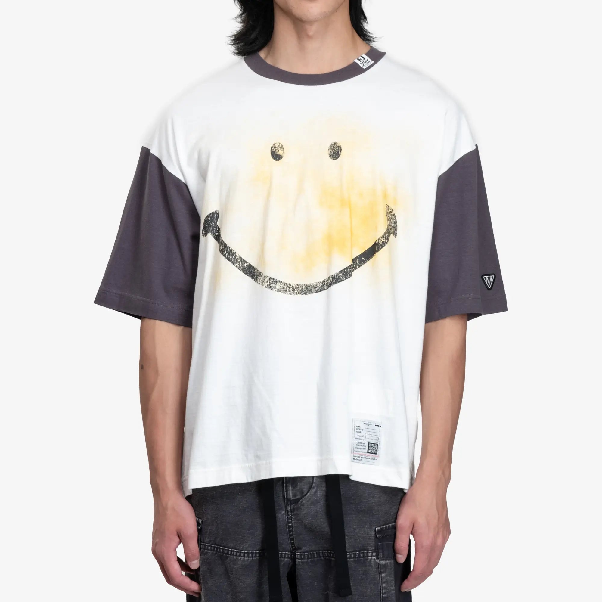 Mihara Yasuhiro Smiley Face T-Shirt White - 1