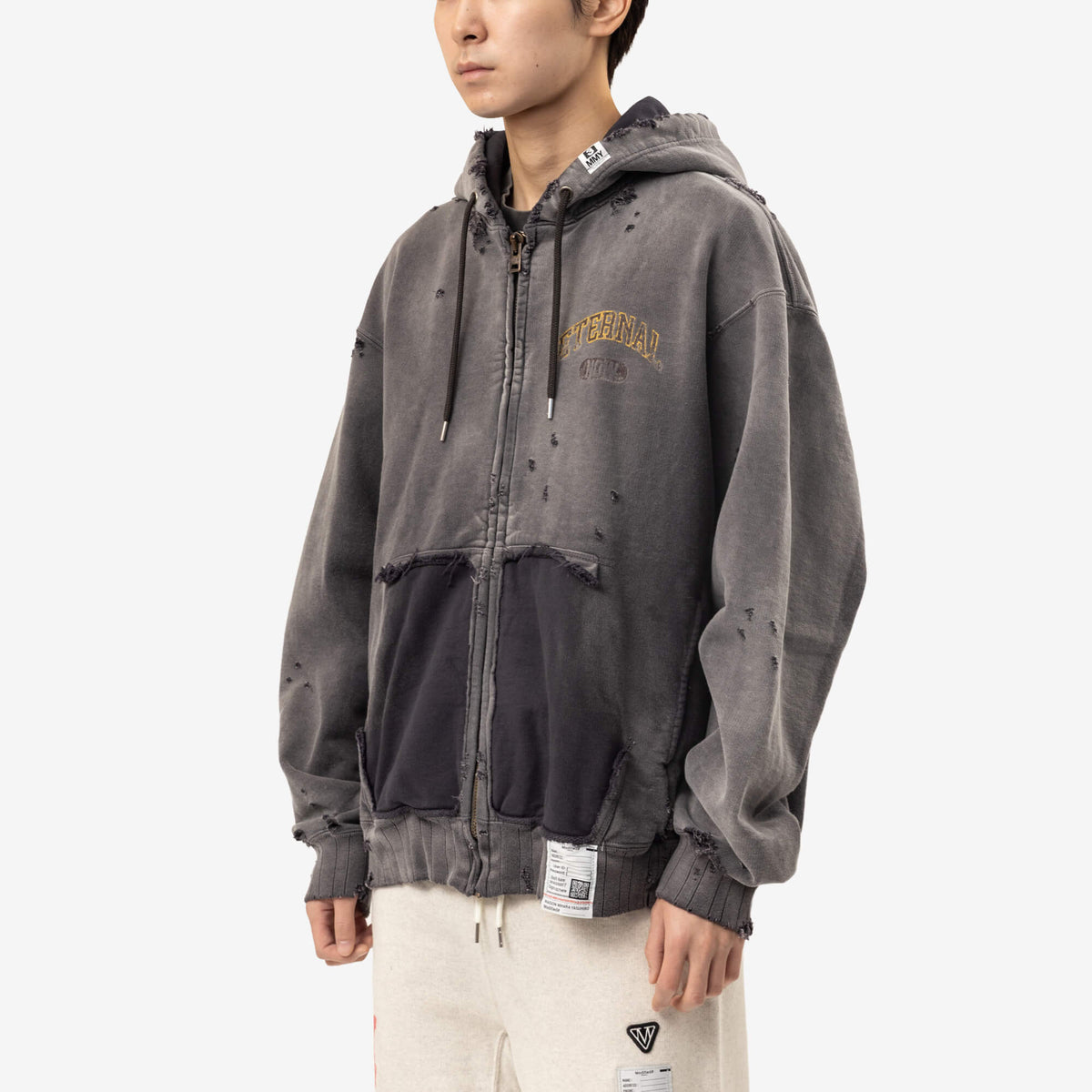 Mihara Yasuhiro Sun Faded Hoody Black-3