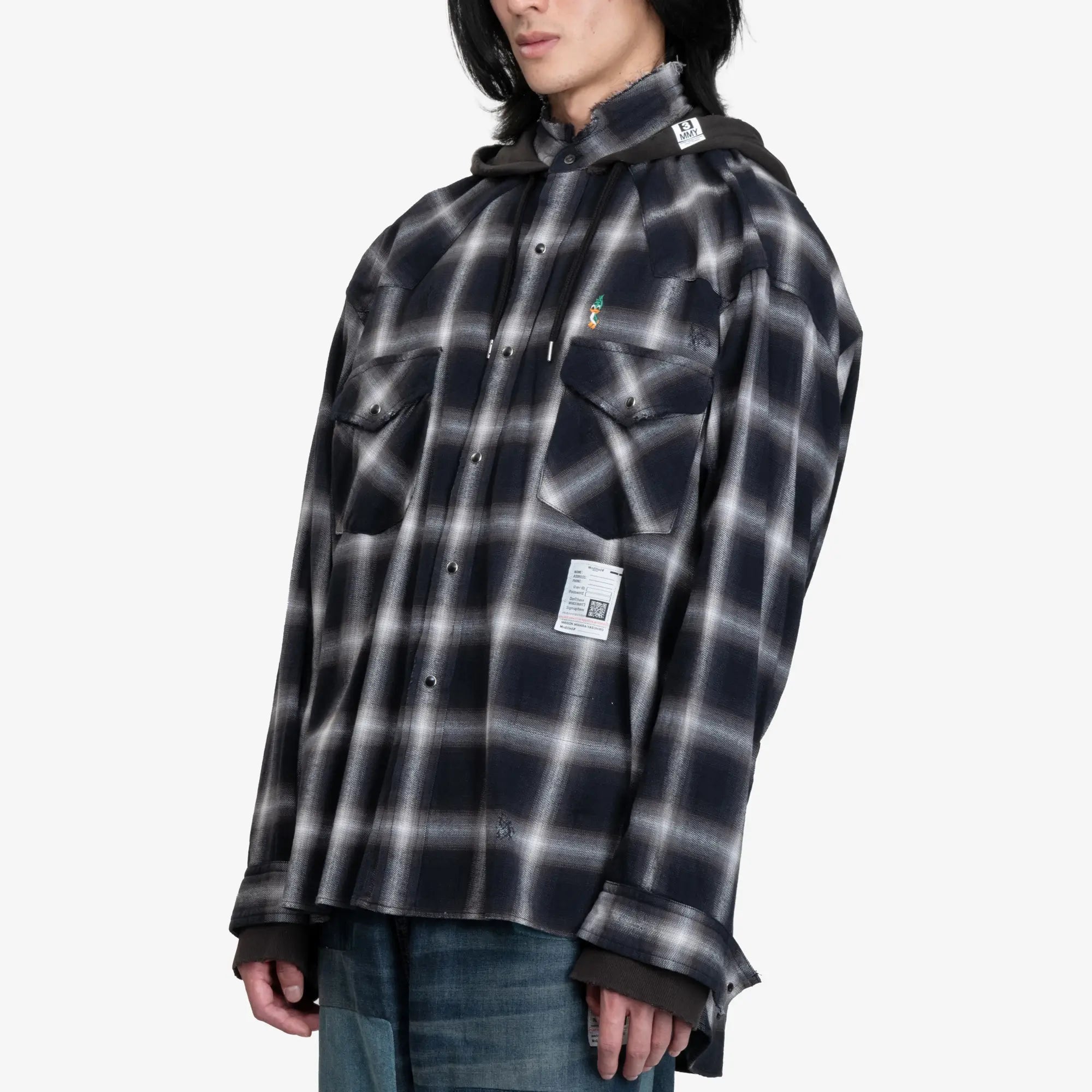 Mihara Yasuhiro Sweat Hoody LS Shirt Black - 3