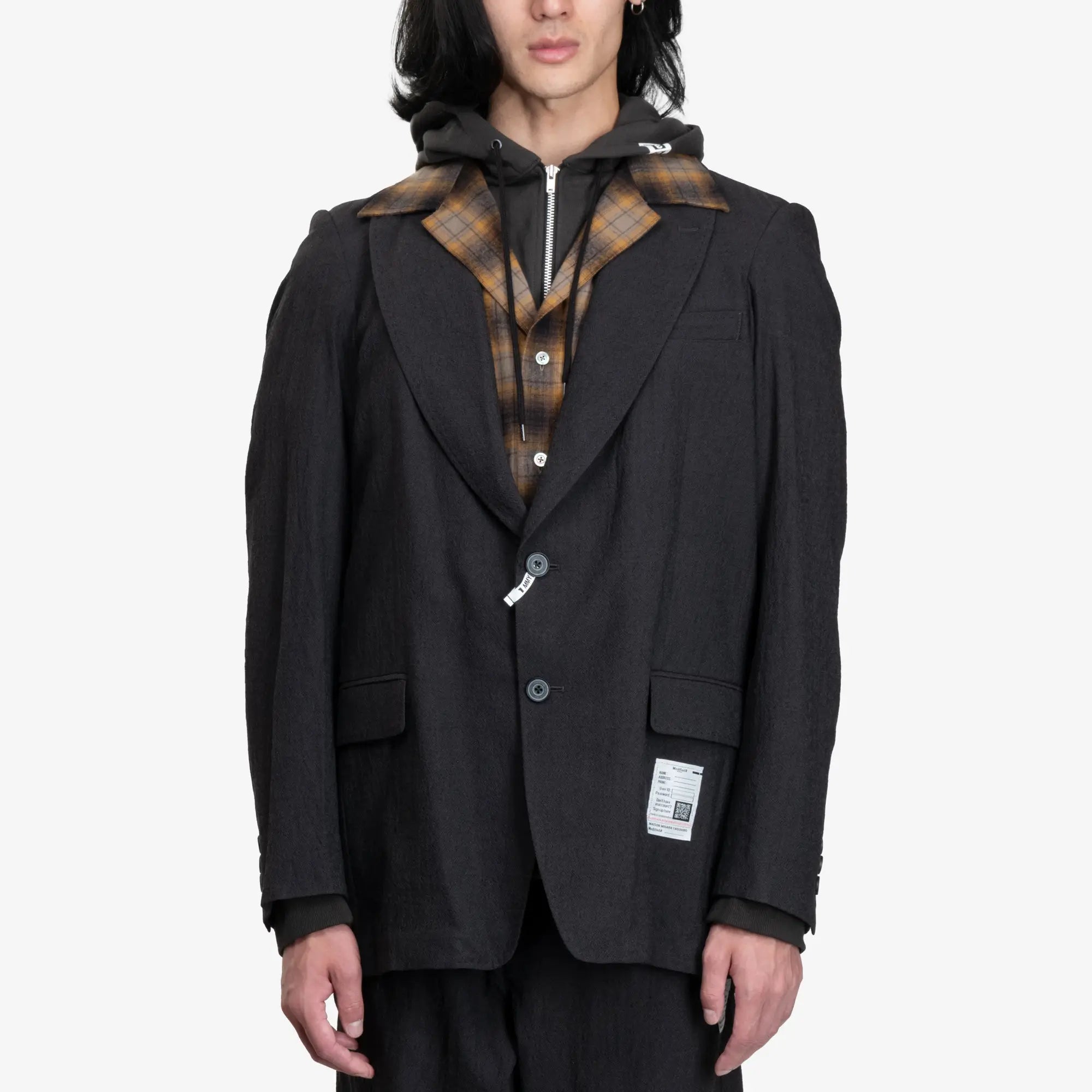 Mihara Yasuhiro Triple Layered Blazer Black - 1