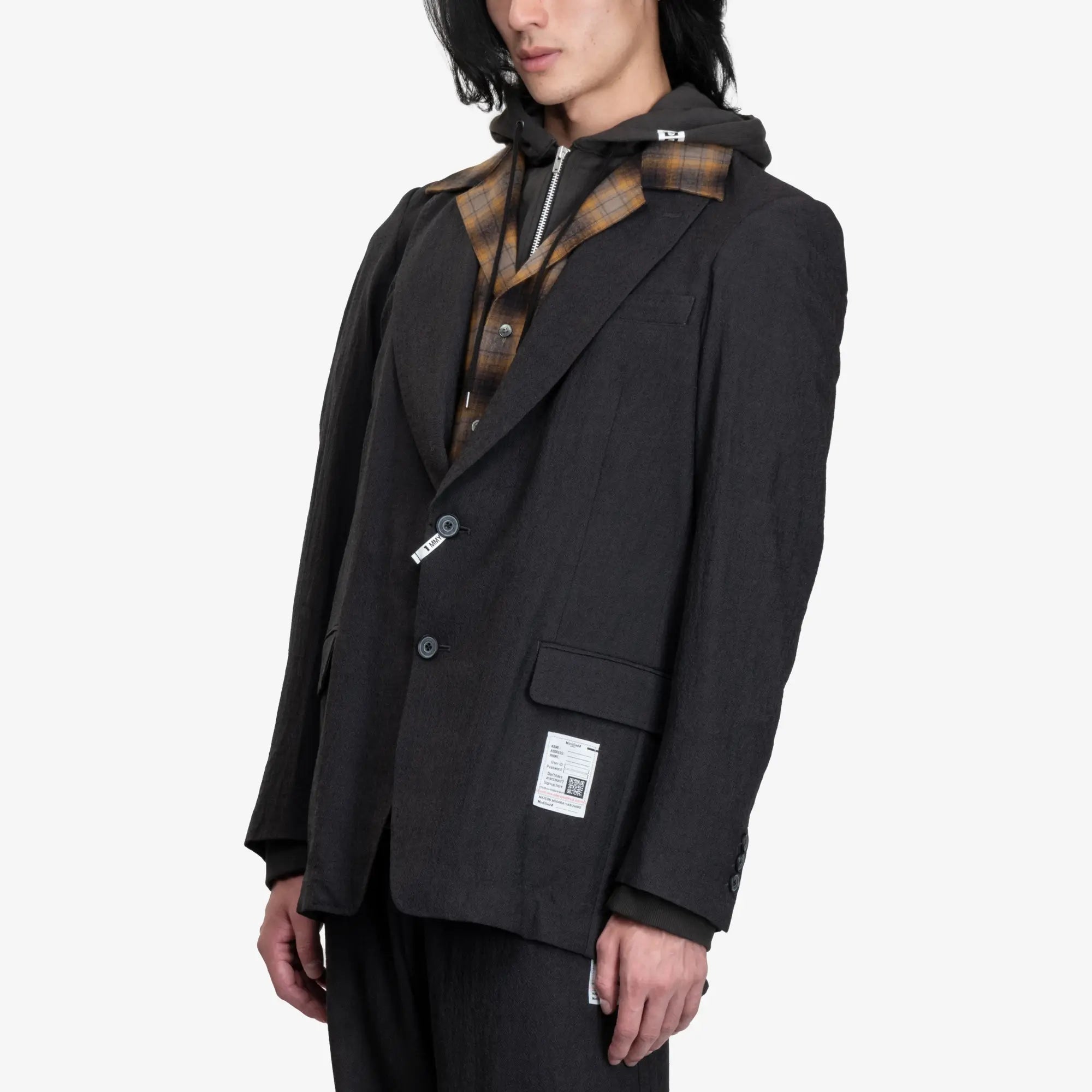 Mihara Yasuhiro Triple Layered Blazer Black - 3