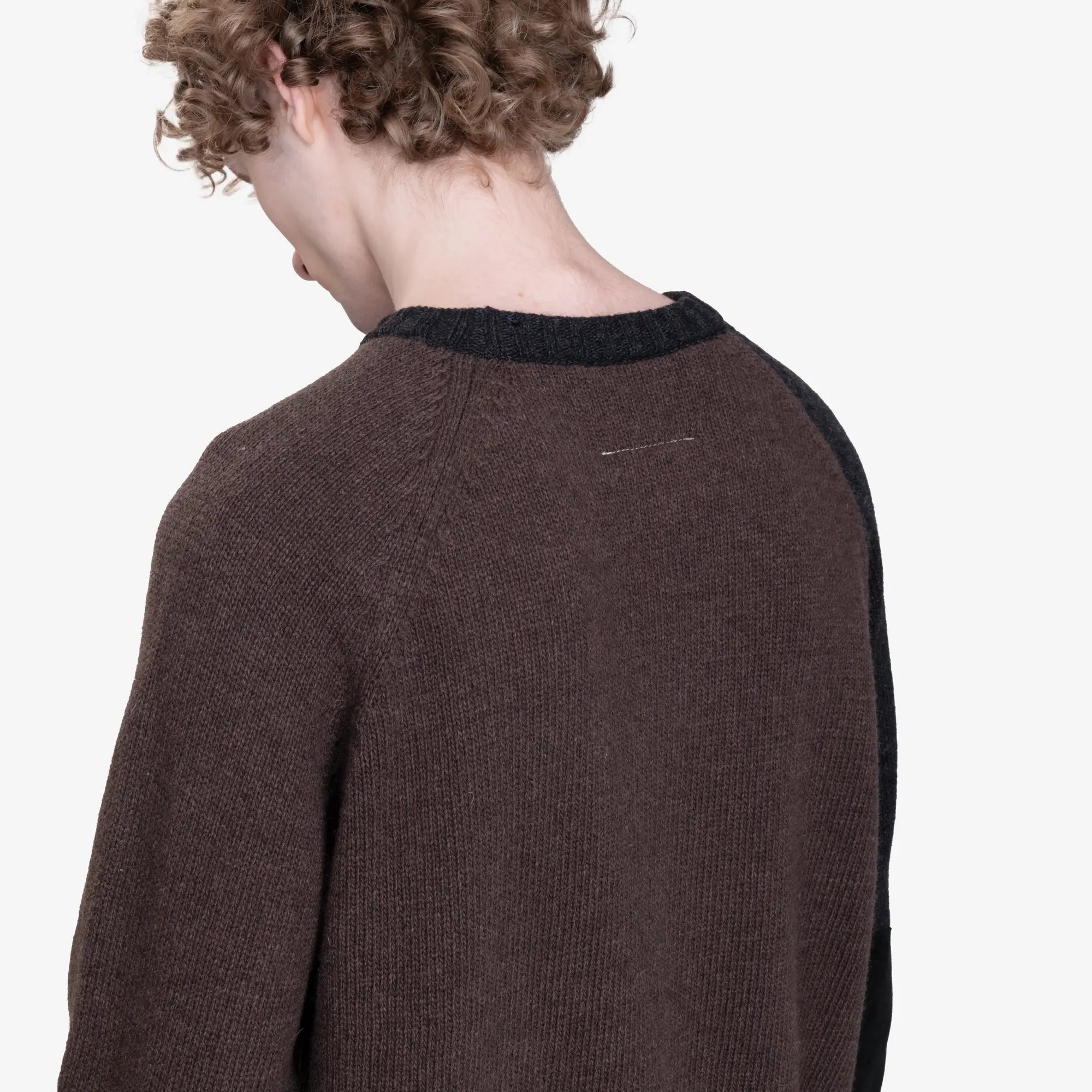 MM6 Color Block Sweater Black - 5