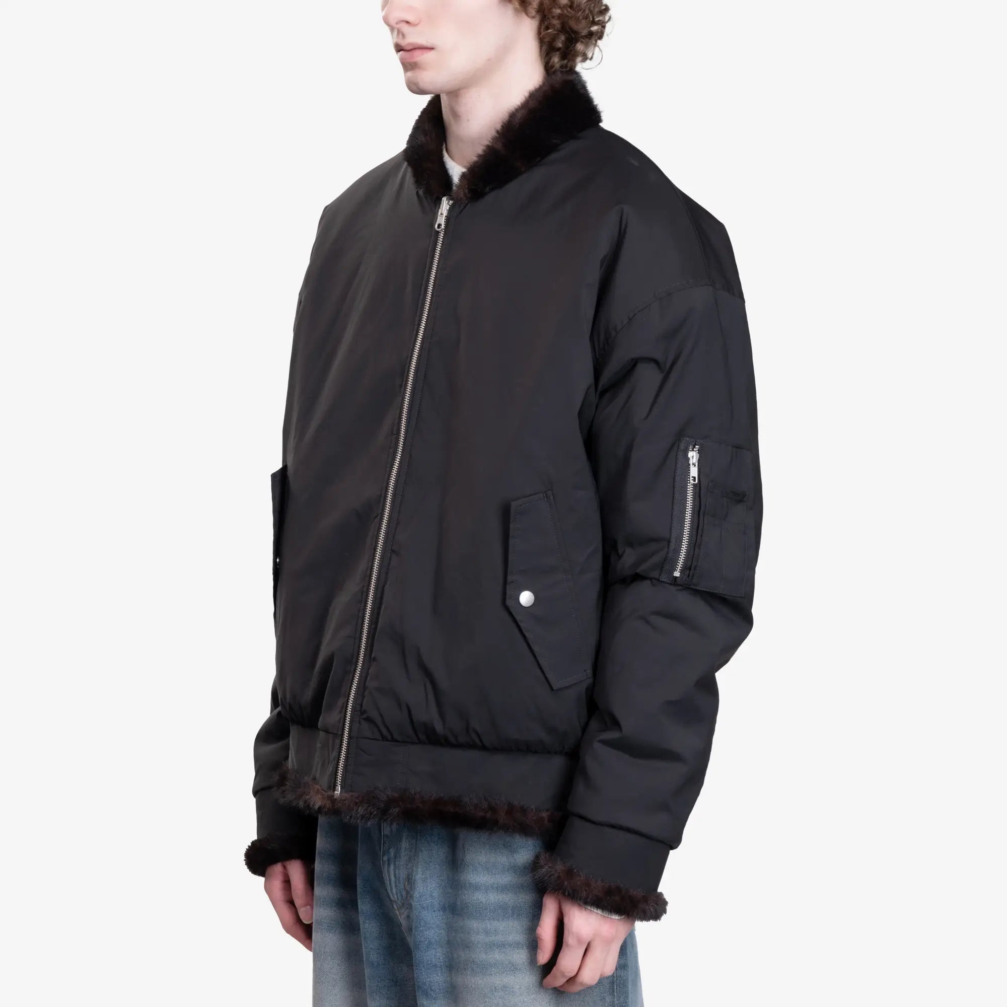 Photo of MM6 Faux Fur Reversible Jacket - 6