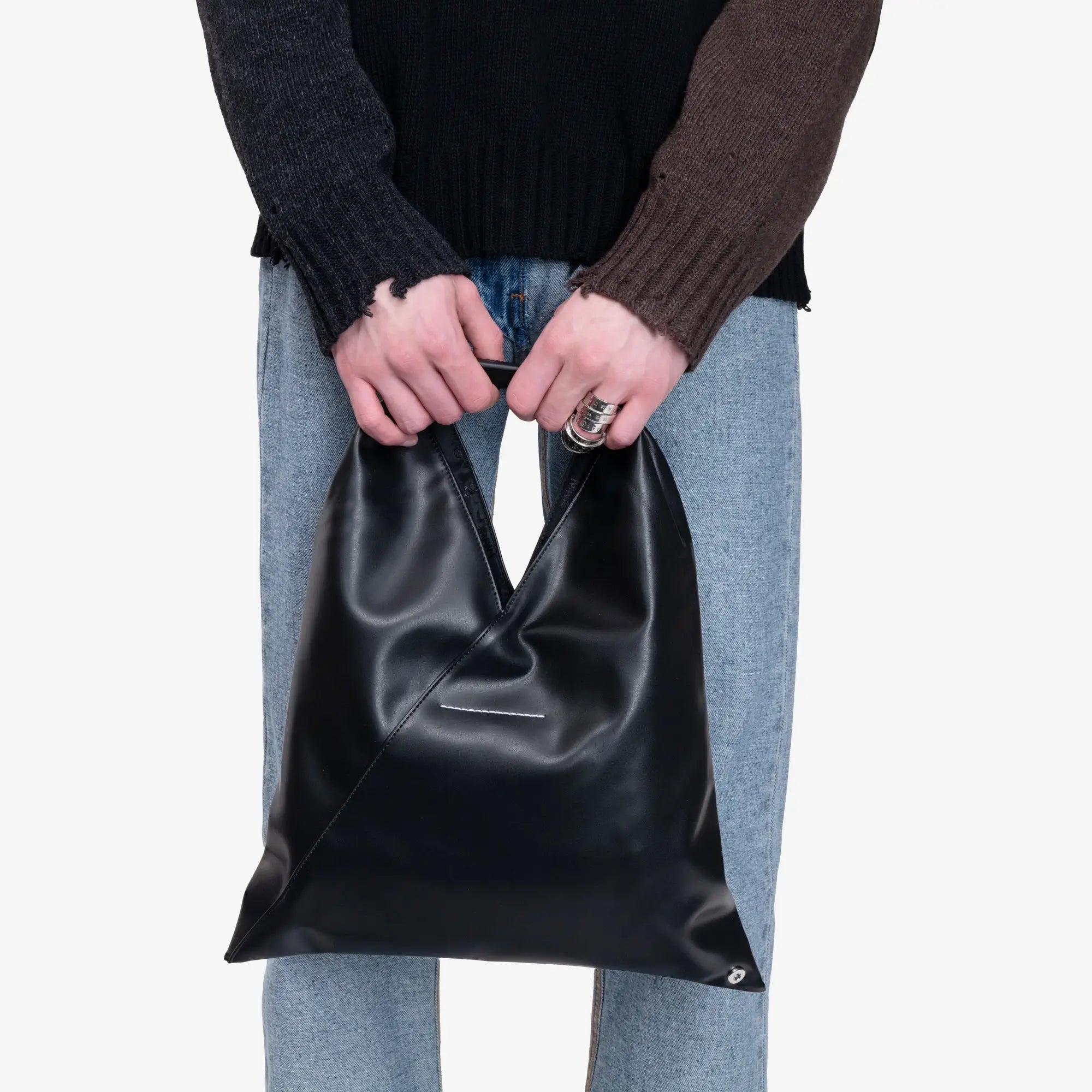 Photo of MM6 Faux Leather Small Japanese Bag - 7