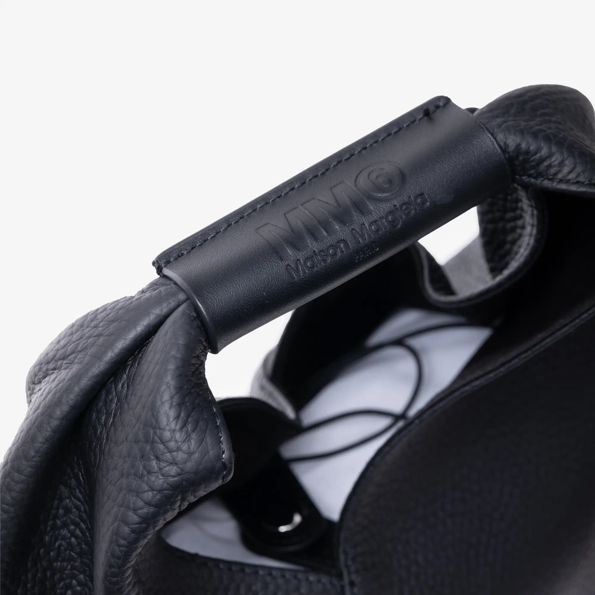 MM6 Grainy Leather Mini Japanese Bag Black - 5