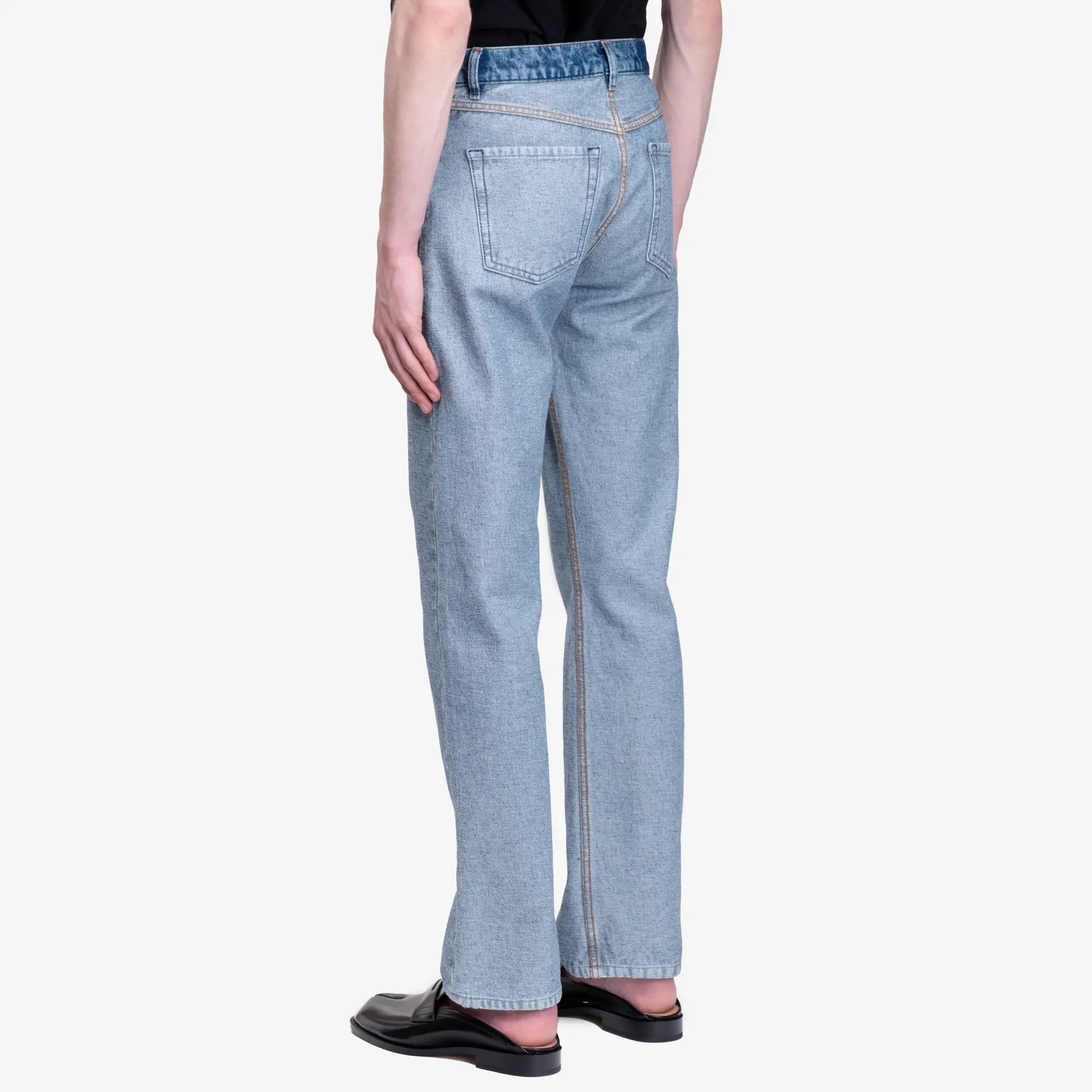 MM6 Inside Out Jeans Medium Blue - 4