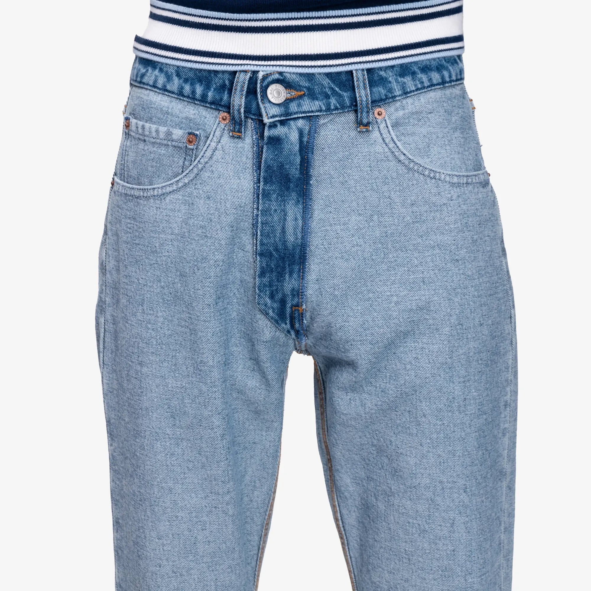 MM6 Inside Out Jeans Medium Blue - 5