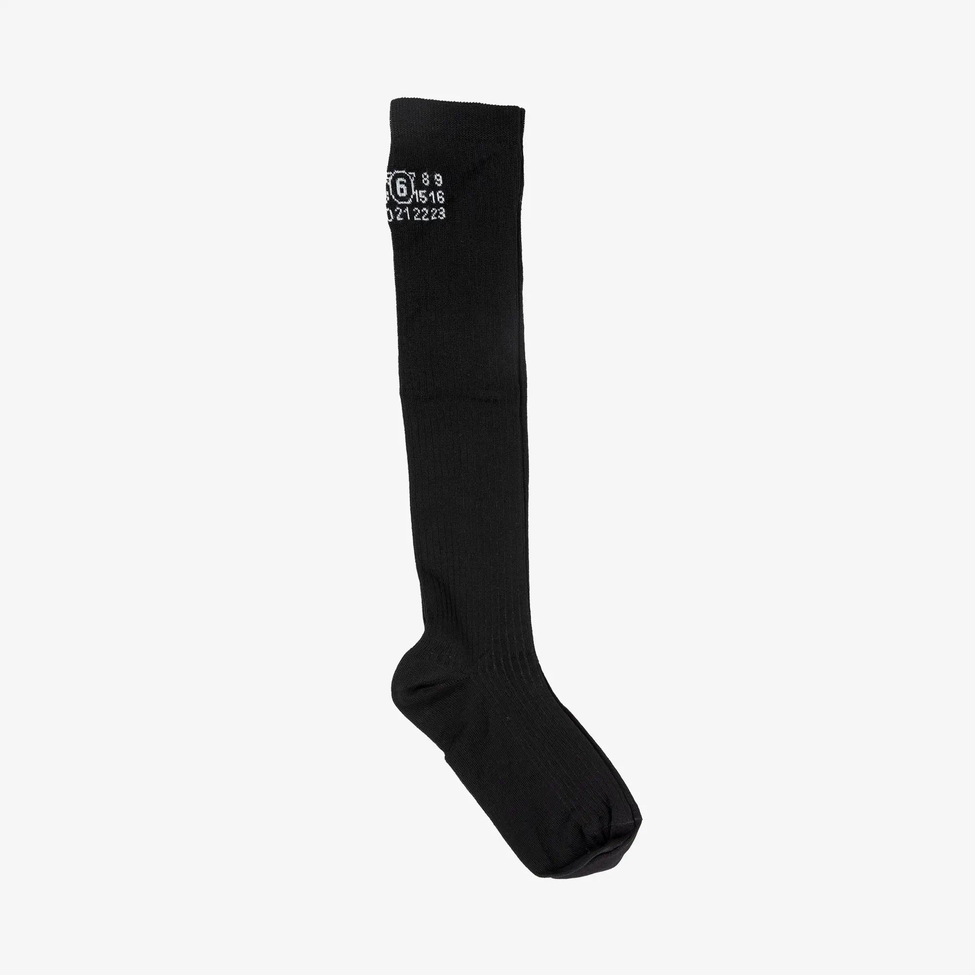 MM6 Knee High Socks Black - 2