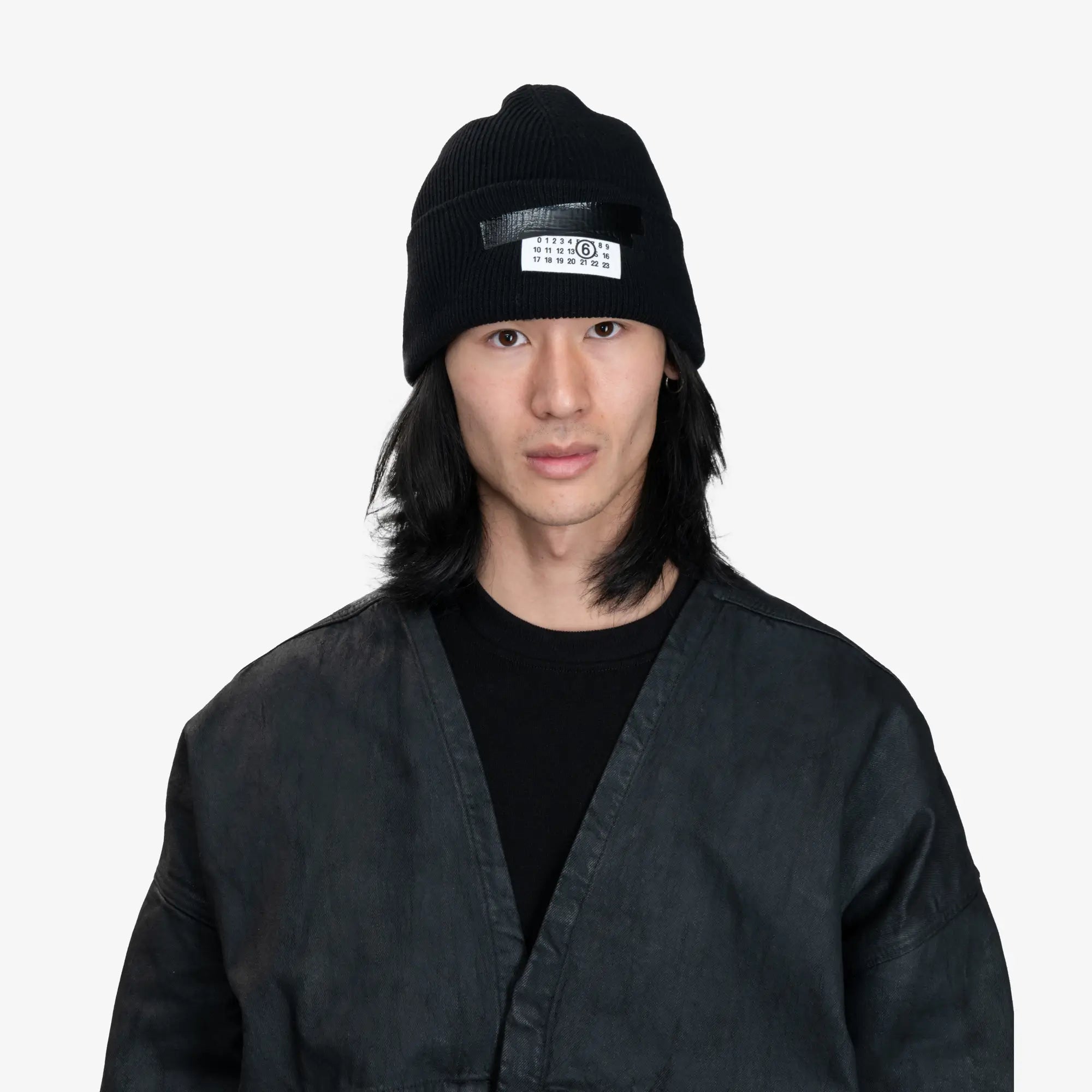 MM6 Numeric Beanie Black - 2