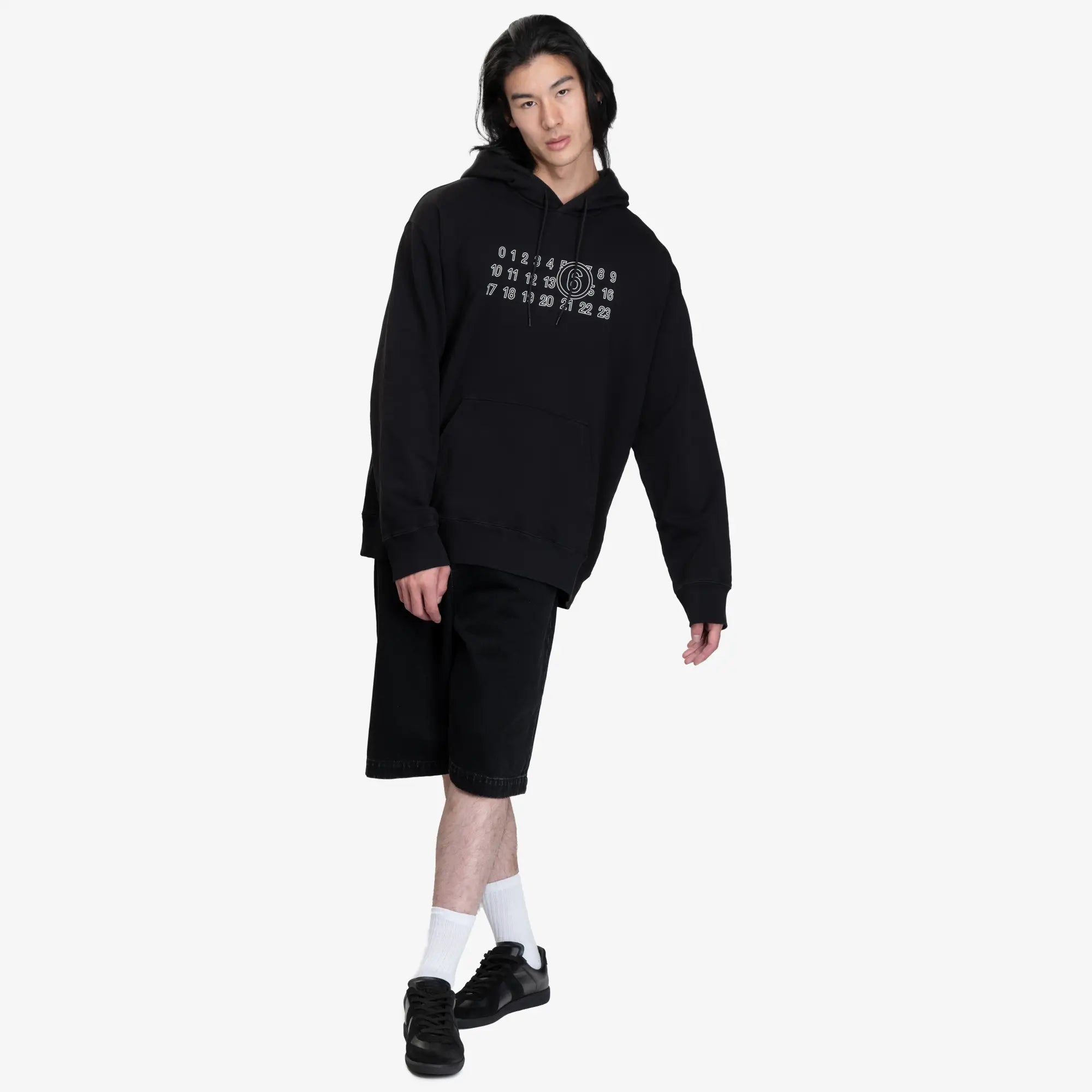 MM6 Numeric Hoody Black - 2