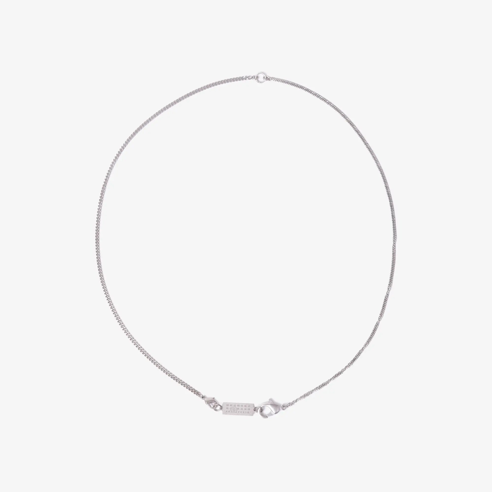 MM6 Numeric ID Tag Necklace Silver - 1